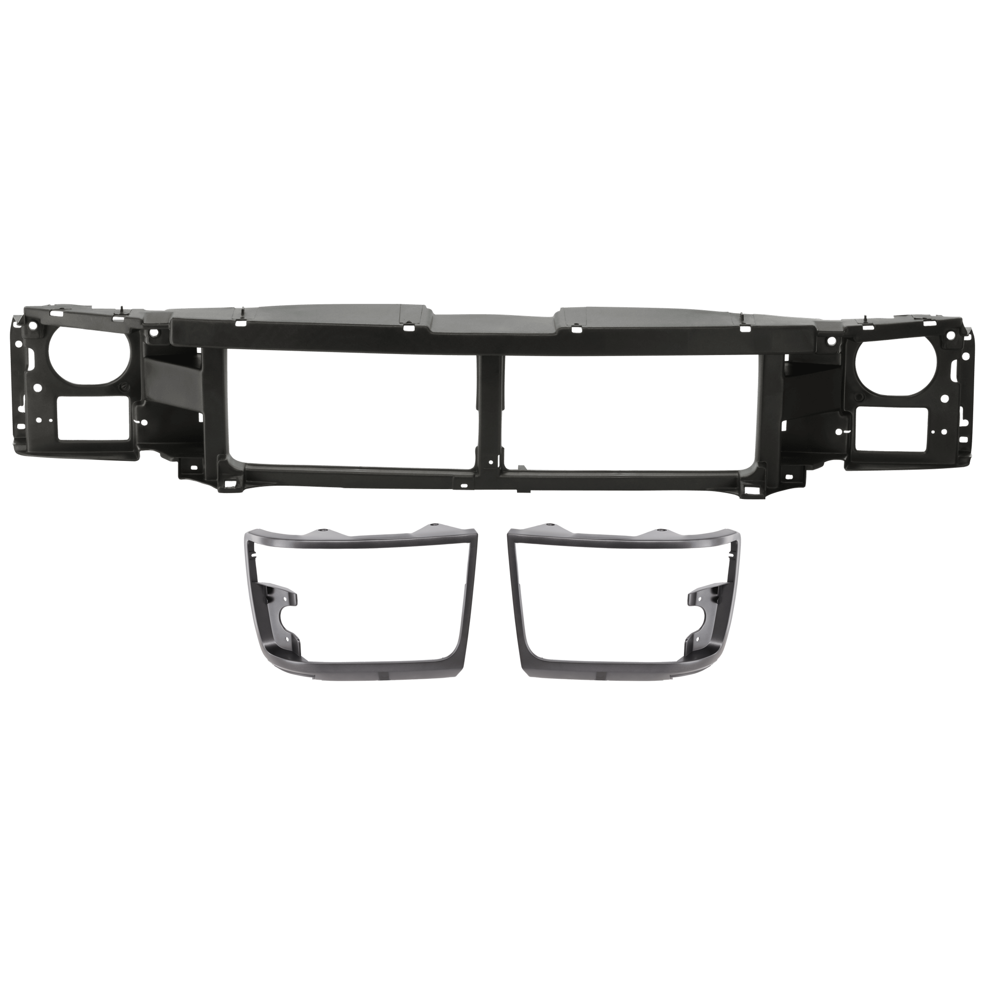 AM F SERIES 92-97 HEADER PANEL 3 pc Kit w Headlight Door Grille Mounting Panel SKU KIT 072424-13 Partslink FO1220113 FO2512129 FO2513130 OEM F6TZ8A284AC F2TZ13064B F2TZ130