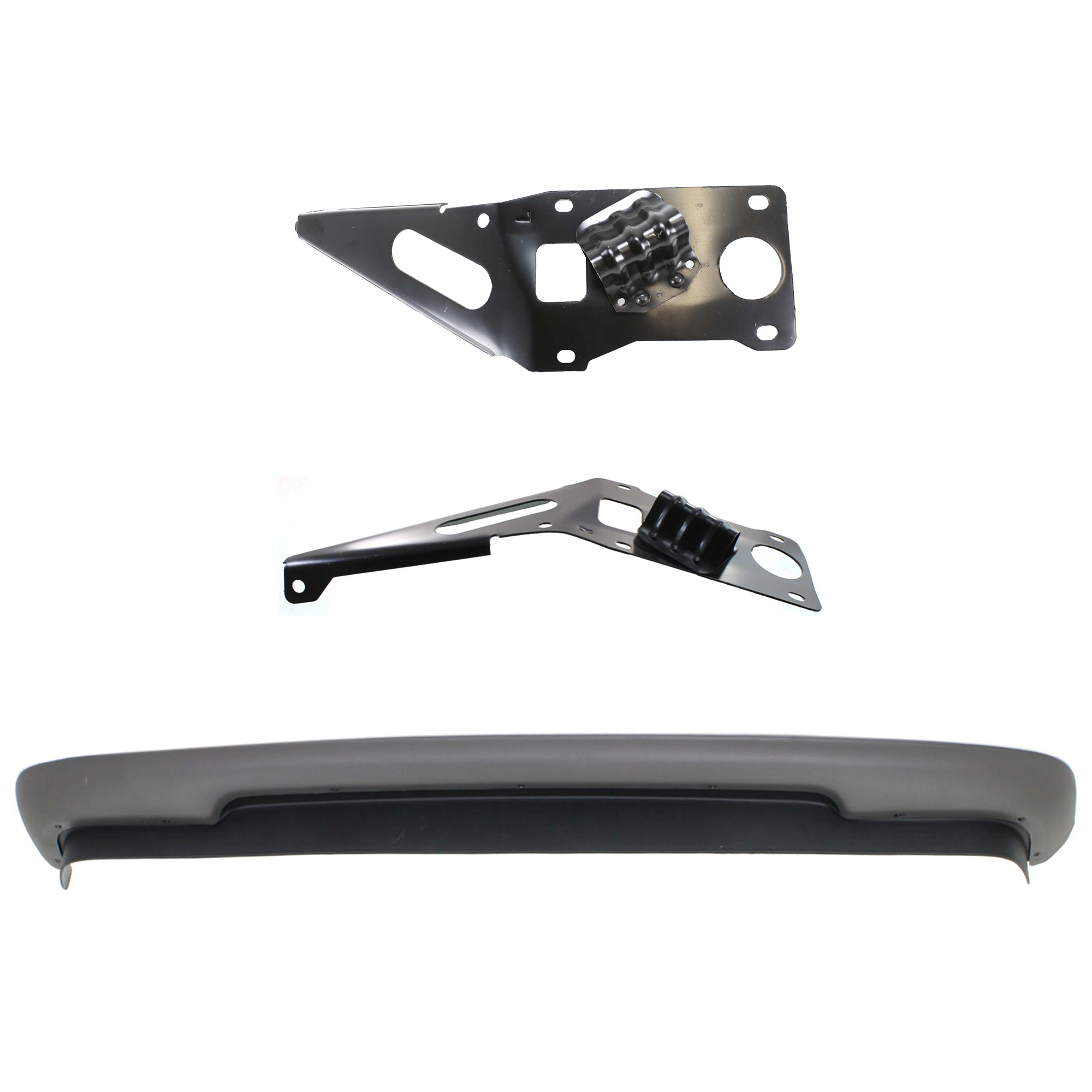 AM RANGER 93-97 FRONT VALANCE 3 pc kit w Bumper Bracket Panel Textured w o Fog Light Holes SKU KIT 072424-32 Partslink FO1092163 FO1067123 FO1066123 OEM F37Z17626C F37Z17752A F37Z1775