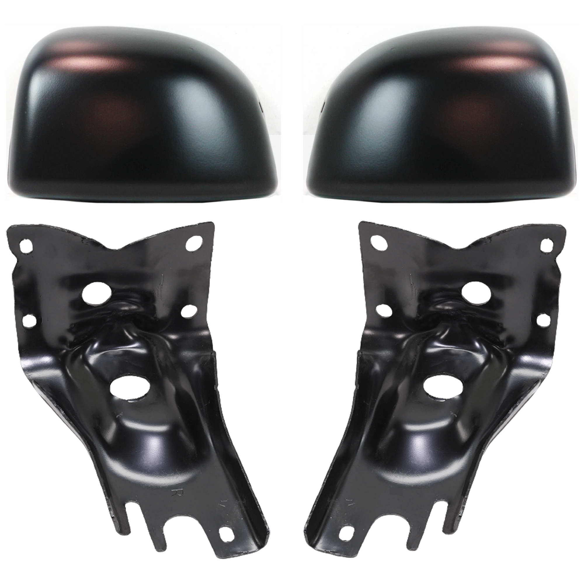 AM NISSAN PICKUP 93-96 FRONT BUMPER END RH AND LH 4 pc kit w Bumper Bracket Outer Painted SKU KIT 072424-34 Partslink NI1004131 NI1005131 NI1067104 NI1066104 OEM 6201656G00-6201756G00-6221257G