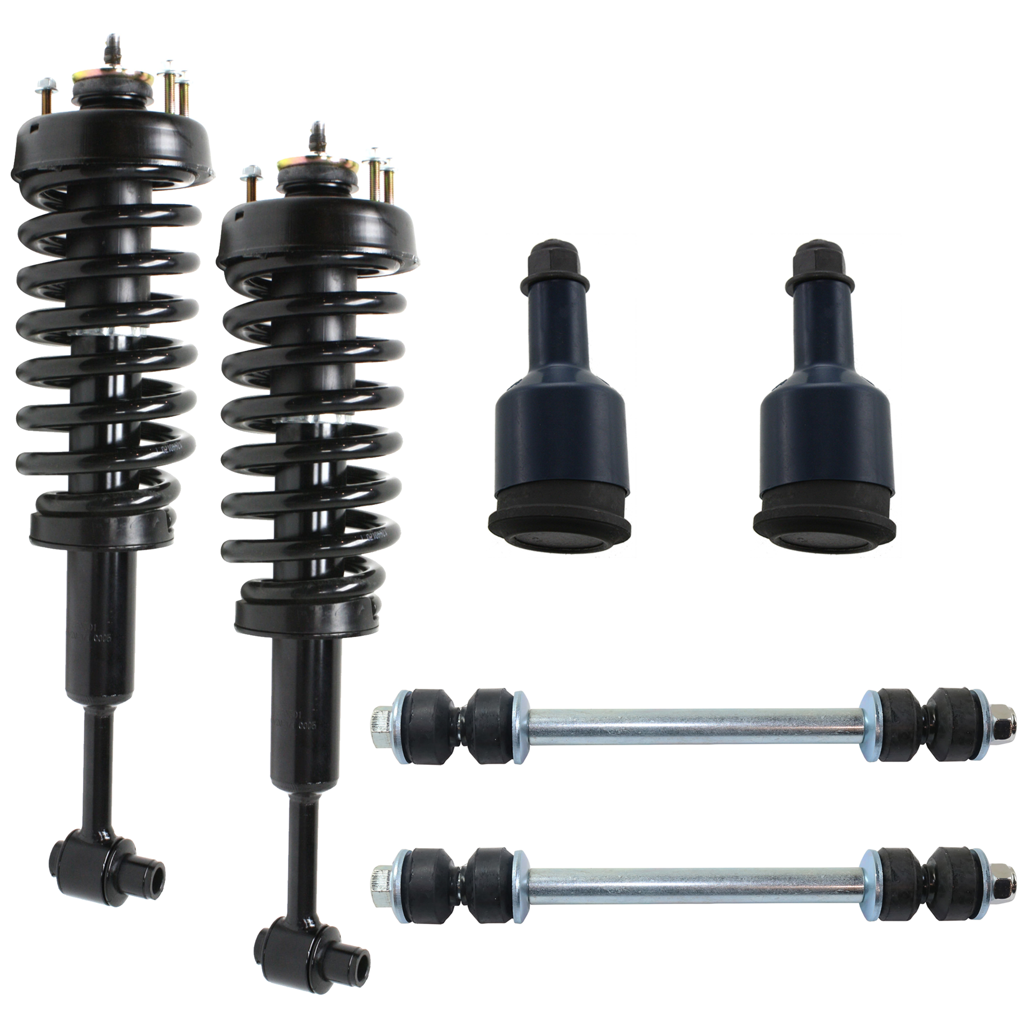 AM EXPLORER MOUNTAINEER 02-03 FRONT SUSPENSION KIT 6 pc Kit with Sway Bar Link Shock Absorber and Strut Assembly and Ball Joint SKU KIT 072424-52 OEM 104268-2601521-5051268-1L2Z308