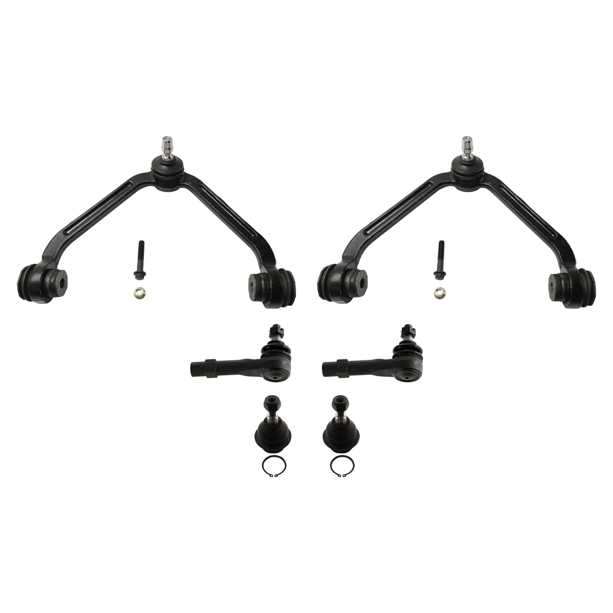 AM RANGER 02-11 B3000-02-04 FRONT SUSPENSION KIT RH AND LH 6 pc kit with Ball Joint Control Arm and Tie Rod End SKU KIT 072424-53 OEM F87Z3050BA 7L2Z3050A 2L5Z3083A
