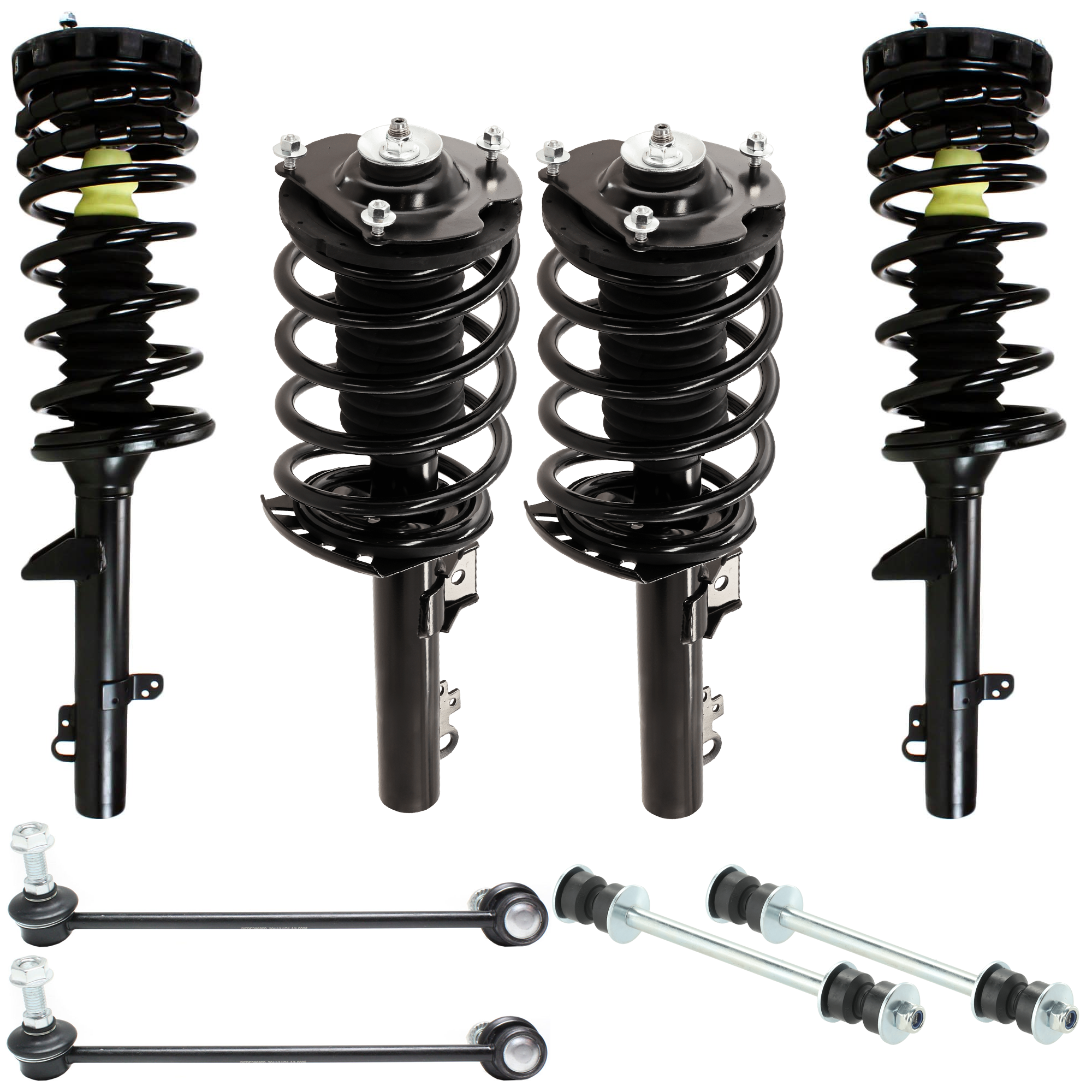 AM TAURUS 96-07 SABLE 96-05 FRONT AND REAR SUSPENSION KIT 7 pc kit with Shock Absorber and Strut Assembly and Sway Bar Link SKU KIT 072424-62 OEM 3F1Z18124CA 3F1Z18124CB 3F1Z18