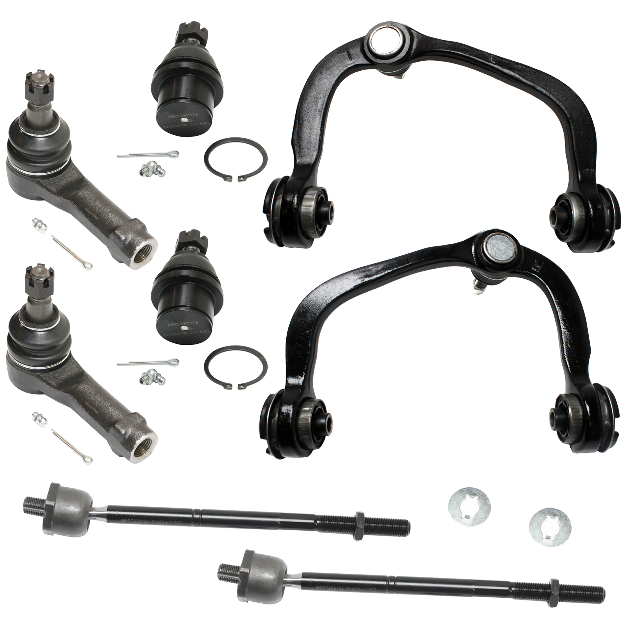 AM F 150-04-06 MUSTANG 94-04 FRONT SUSPENSION KIT RH AND LH 8 pc kit with Ball Joint Control Arm and Tie Rod End SKU KIT 072424-70 OEM 104298-104368-5051314-2L1Z3050