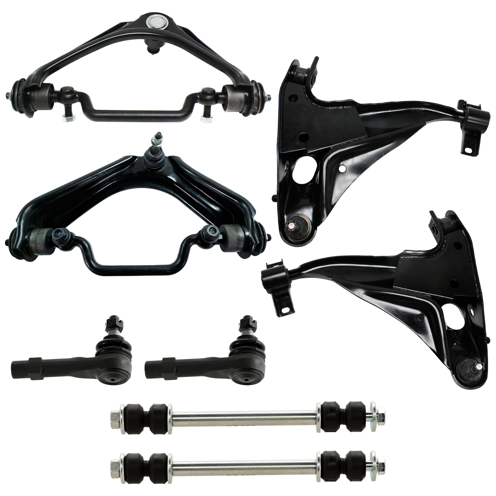 AM EXPLORER MOUNTAINEER 02-03 FRONT SUSPENSION KIT 8 pc Kit with Sway Bar Link Control Arm and Tie Rod End SKU KIT 072424-72 OEM 2L2Z3079AA MCS0E15-2L2Z3078AA