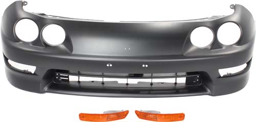 AM INTEGRA 98-01 FRONT BUMPER COVER 3 pc kit Primed GS GS R LS Models USA Built Vehicle with Turn Signal Lights SKU KIT 072517-13 Partslink AC1000130 AC2530106 AC2531106 OEM 04711ST7A91ZZ 33351ST7A11-3330