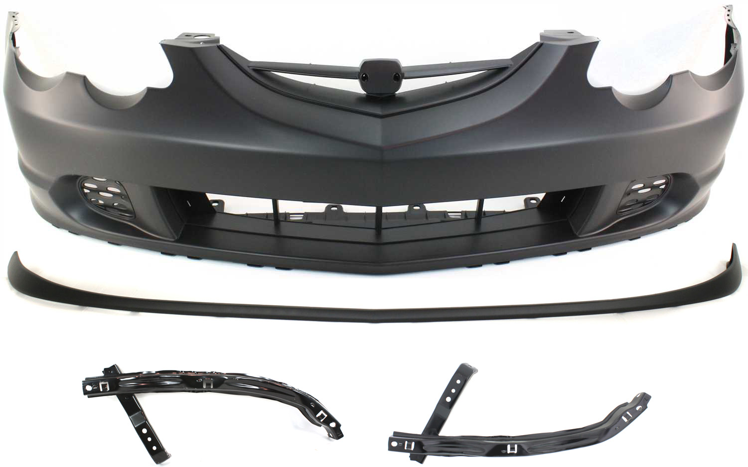 AM RSX 02-04 FRONT BUMPER COVER 4 pc Kit with Lower Panel and Bumper Brackets SKU KIT 072517-90 Partslink AC1000143 AC1026102 AC1027102 AC1093106 OEM 04711S6MA90ZZ 71190S6M000-7114