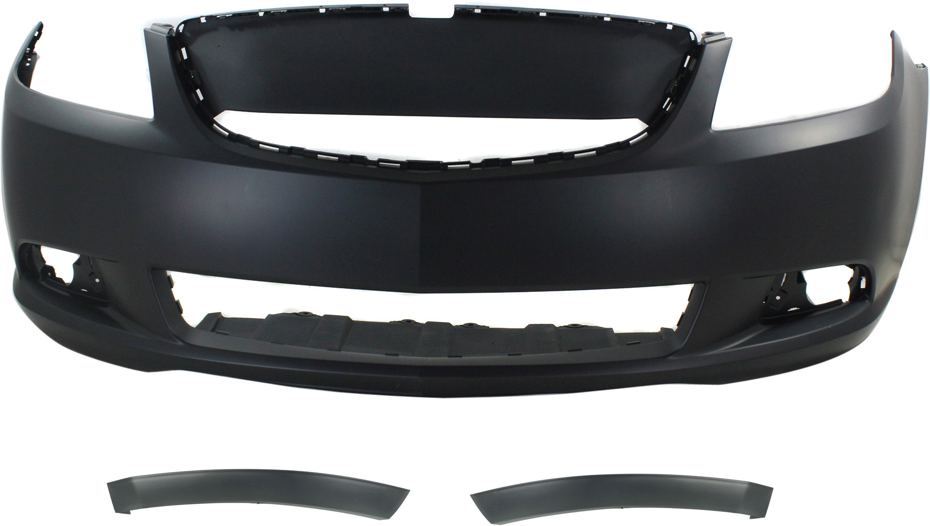 AM LACROSSE 10-13 FRONT BUMPER COVER 3 pc Kit with Lower Side Deflectors SKU KIT 072517-99 Partslink GM1000911 GM1092240 GM1092241 OEM 20979560-25782872-25782871