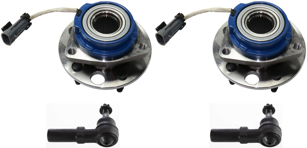 AM LESABRE 00-05 DEVILLE 97-05 FRONT HUB ASSEMBLY RH AND LH 5 Studs 4 pc Kit with Tie Rod Ends SKU KIT 072518-13 OEM 88964168-382041-2693135-269320