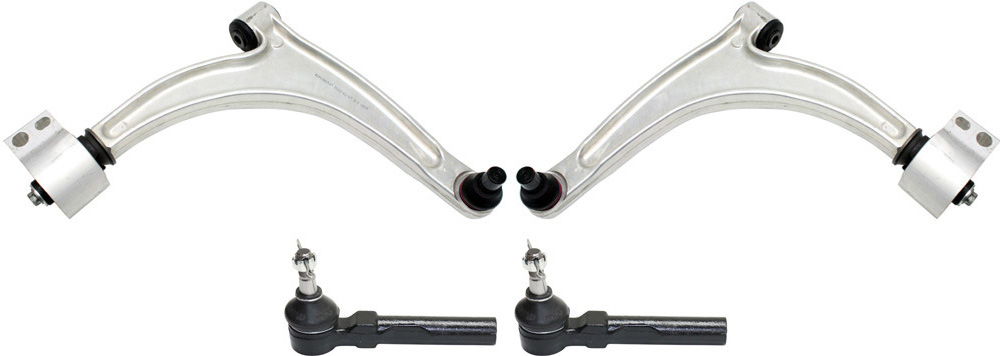 AM MALIBU 04-12 FRONT CONTROL ARM KIT RH AND LH Lower 4 pc Kit with Tie Rod End SKU KIT 072518-32 OEM 22730775-22730776-4012059-1594