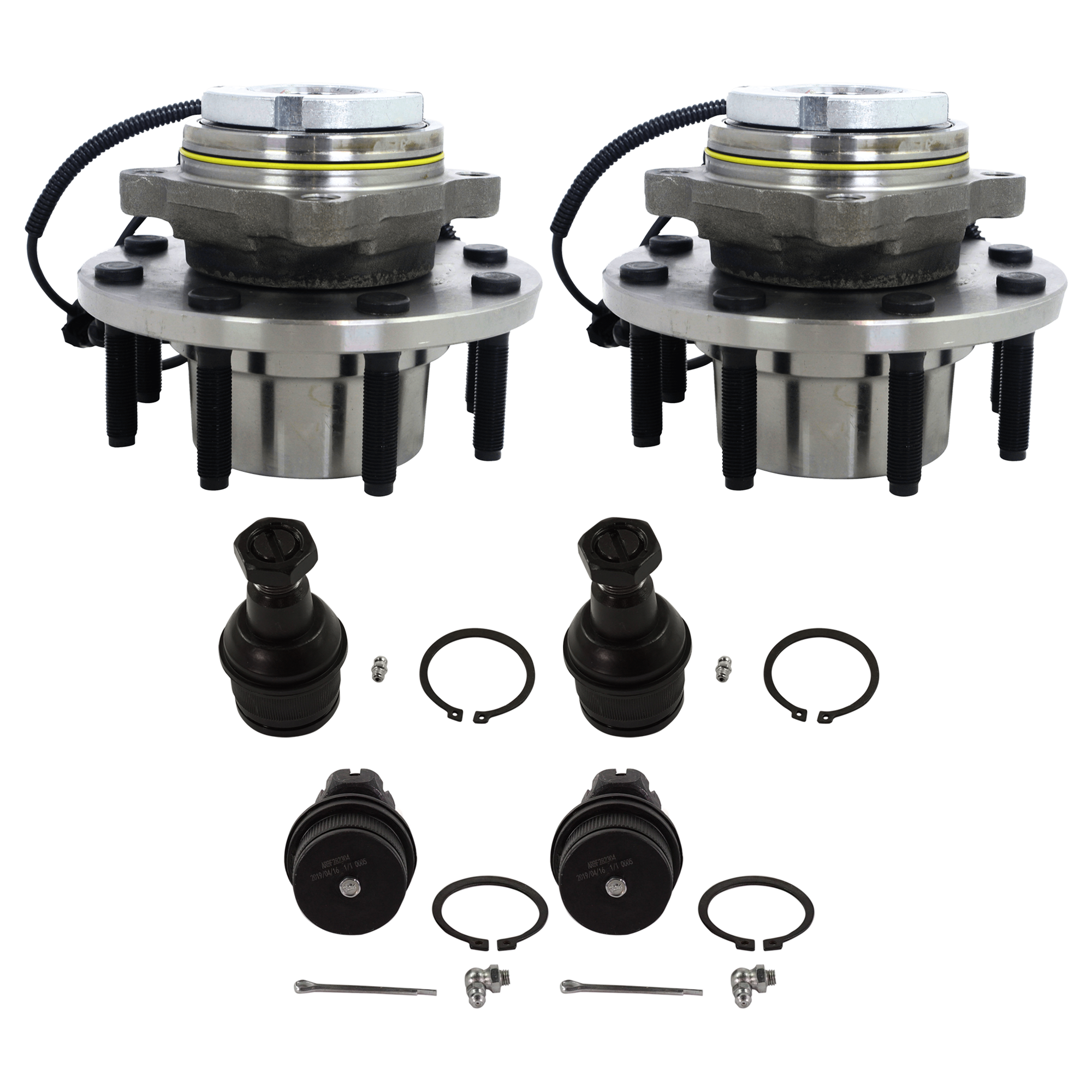 AM EXCURSION 03-05 F 250 SUPER DUTY 03-04 FRONT SUSPENSION KIT RH AND LH 6 pc kit with Ball Joint and Wheel Hub SKU KIT 072524-259 OEM 10339-104273-2601248-260164