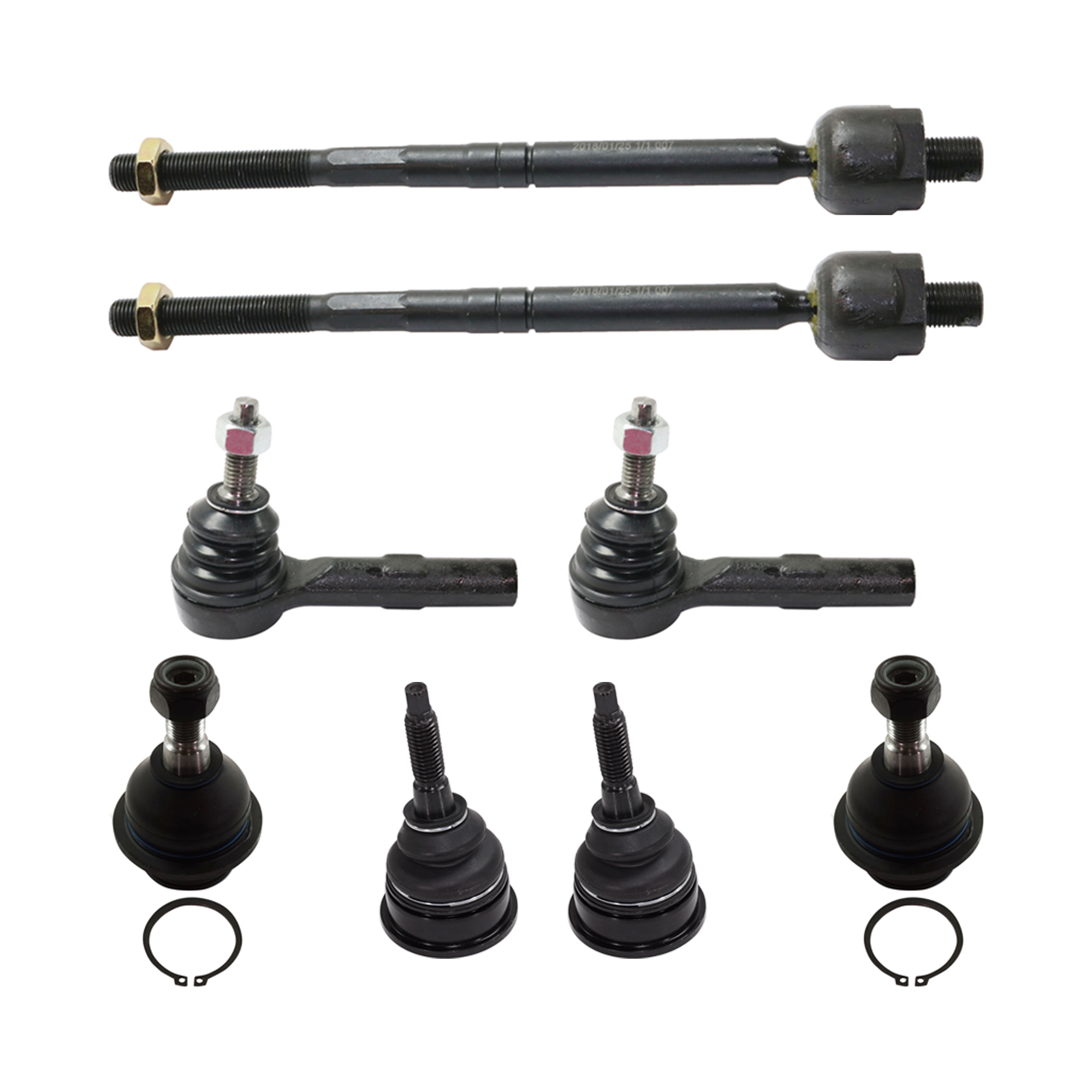 AM EXPLORER MOUNTAINEER 06-10 FRONT SUSPENSION KIT RH AND LH 8 pc Kit with Ball Joint and Tie Rod End SKU KIT 072524-264 OEM 45D0149 FA2339-5001142-6106503