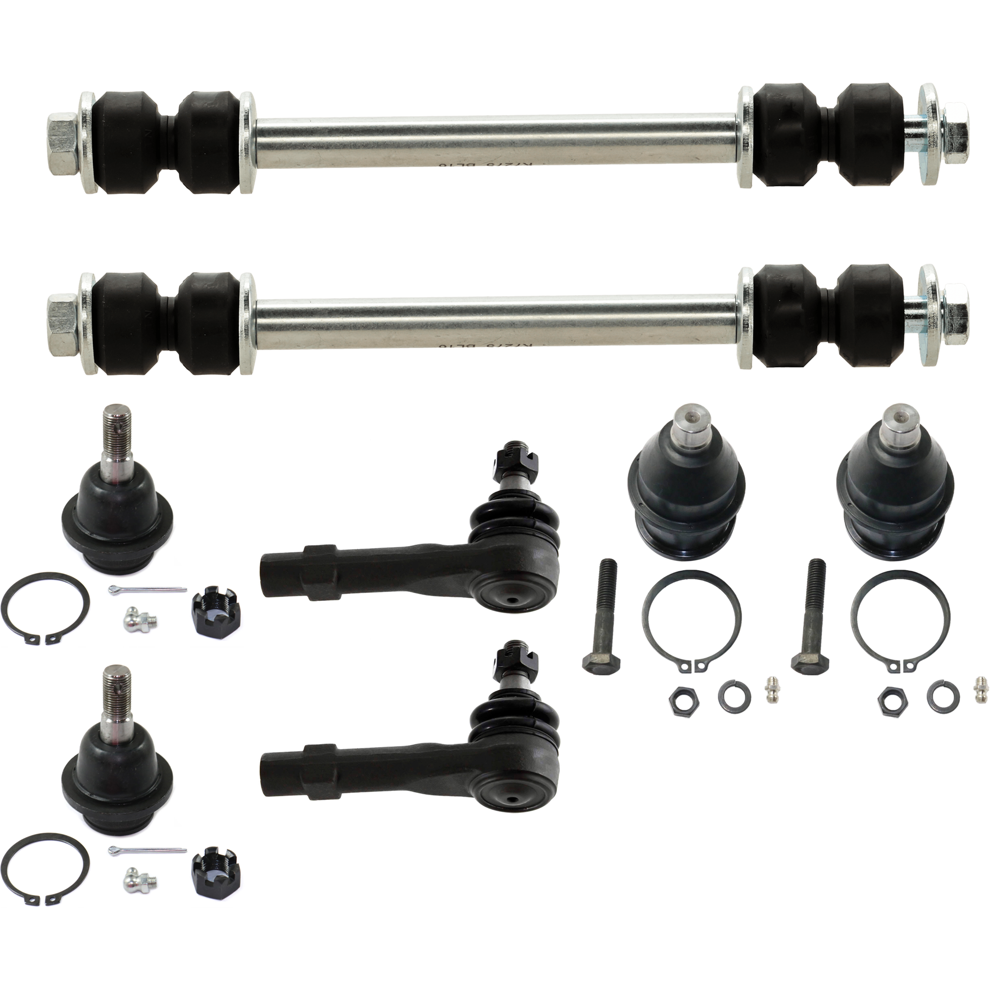 AM EXPLORER 95-01 RANGER 98-11 FRONT SUSPENSION KIT 8 pc Kit with Ball Joint Sway Bar Link and Tie Rod End SKU KIT 072524-299 OEM 104222-285019-1016769-26014