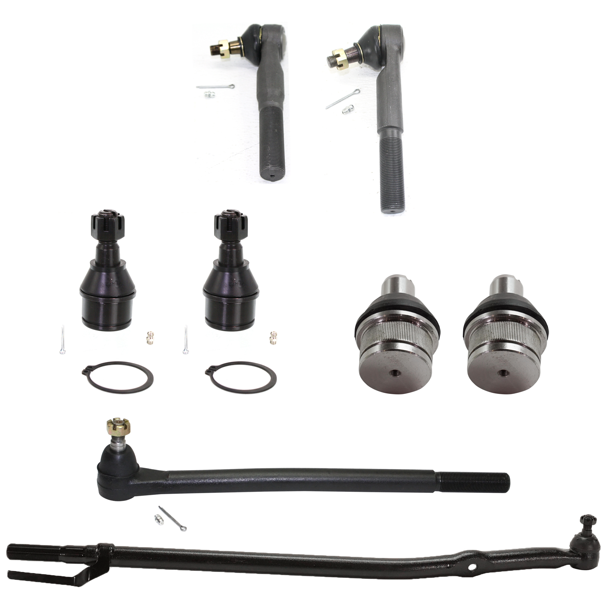 AM F 250 F 350 SUPER DUTY 99-22 FRONT SUSPENSION KIT 8 pc kit w Ball Joint and Tie Rod End SKU KIT 072524-304 OEM 104-275-260-134-926-000-000-000-000