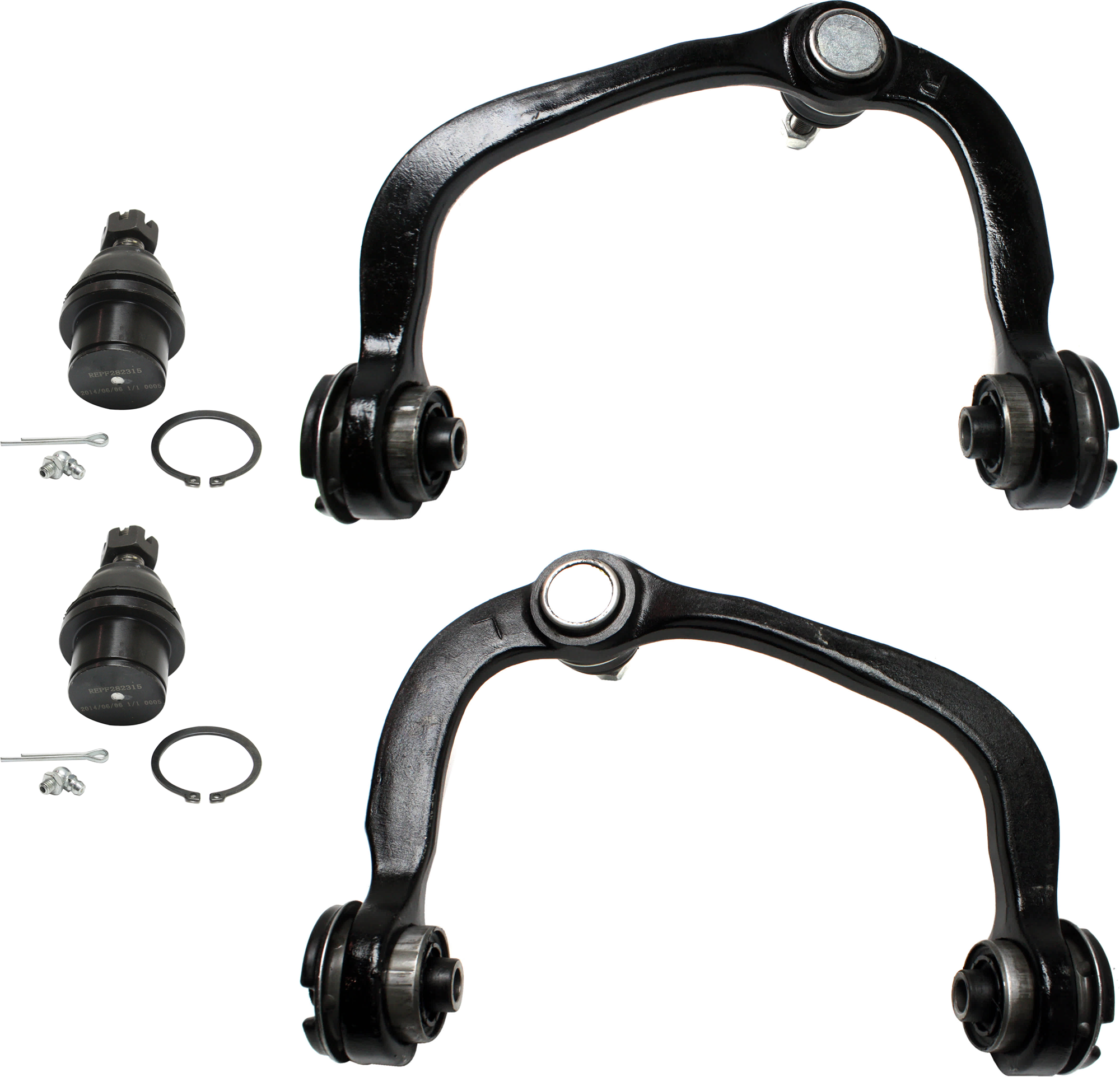 AM EXPEDITION 07-14 F 150 PICKUP 04-14 FRONT CONTROL ARM RH AND LH Upper and Lower w ball joint s 4 pc Kit with SKU KIT 072624-02 OEM 4L3Z3084AB 6L3Z3084AR 7L1Z3084