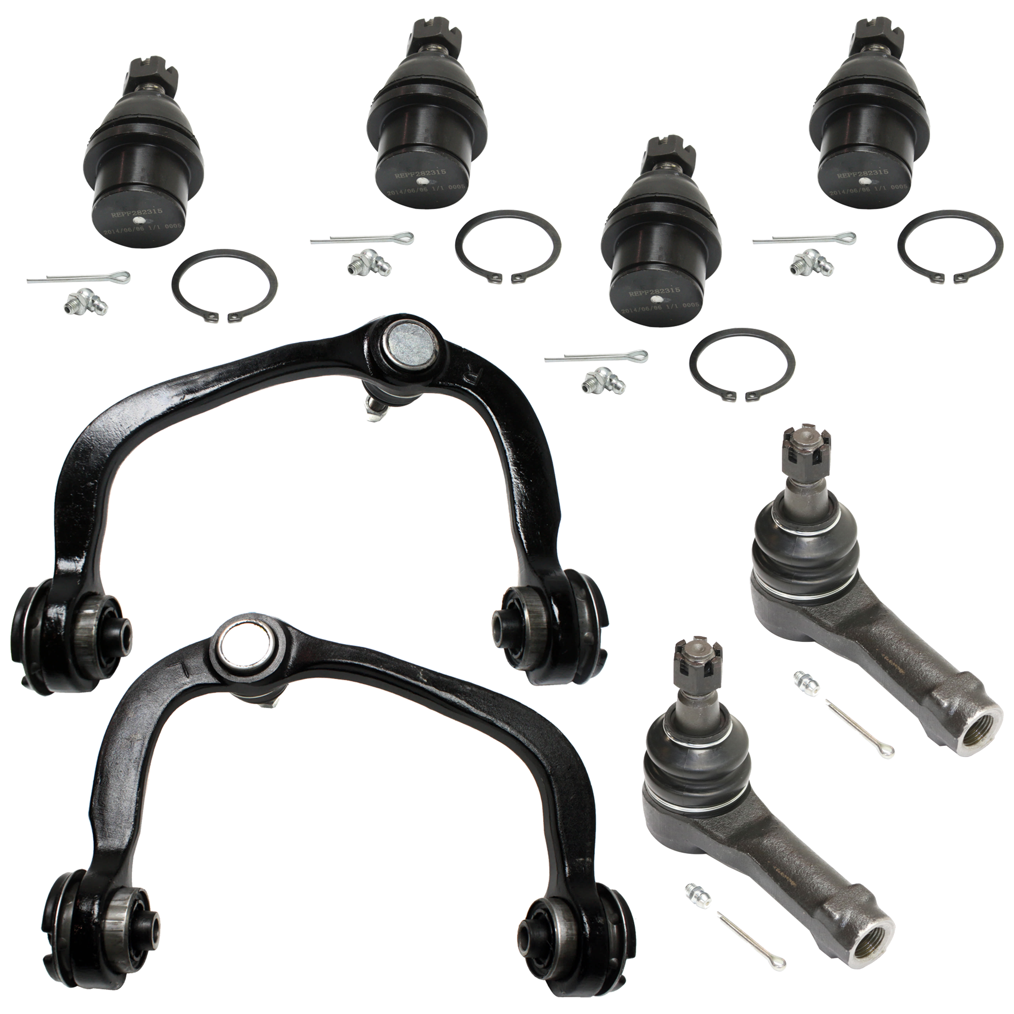 AM EXPEDITION 06-17 F 150 PICKUP 04-14 FRONT SUSPENSION KIT 8 pc kit w Ball Joint Control Arm and Tie Rod End SKU KIT 072624-06 OEM 104298-104368-5051314-2L1Z3050