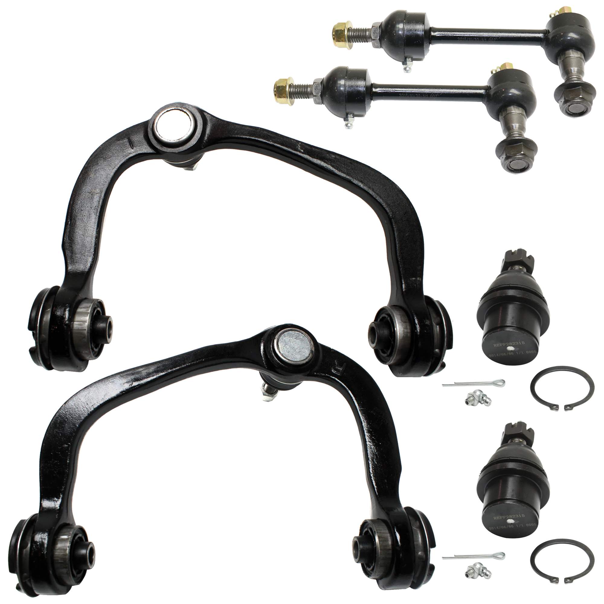 AM EXPEDITION 06-17 F 150 PICKUP 04-14 FRONT SUSPENSION KIT 6 pc kit w Ball Joint. Control Arm and Sway Bar Link SKU KIT 072624-09 OEM 104298-104368-5051314-2L1Z3050