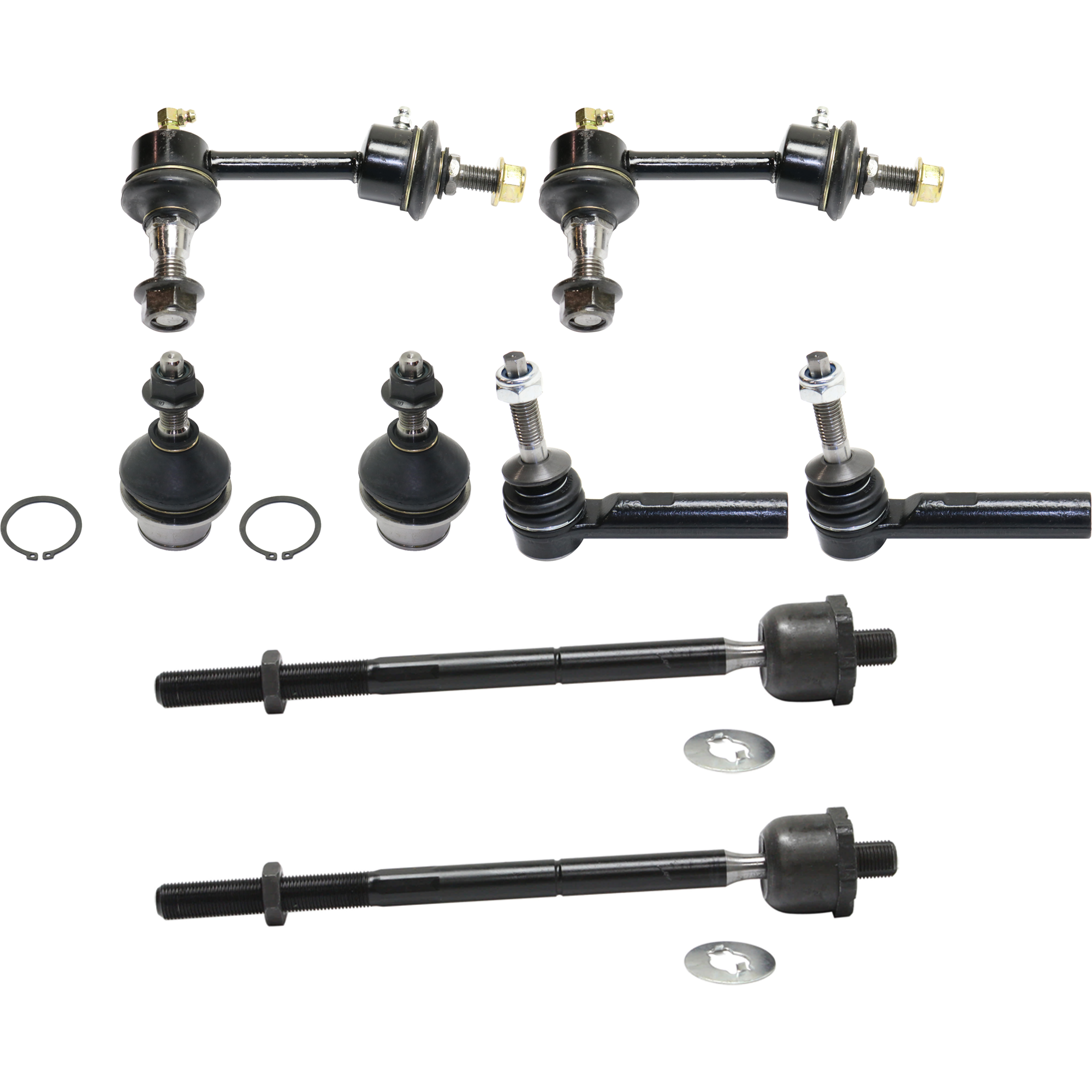 AM EXPEDITION NAVIGATOR 03-06 FRONT SUSPENSION KIT 8 pc Kit with Ball Joint Sway Bar Link and Tie Rod End SKU KIT 072624-14 OEM 104298-2601584-5051314-2L1Z307