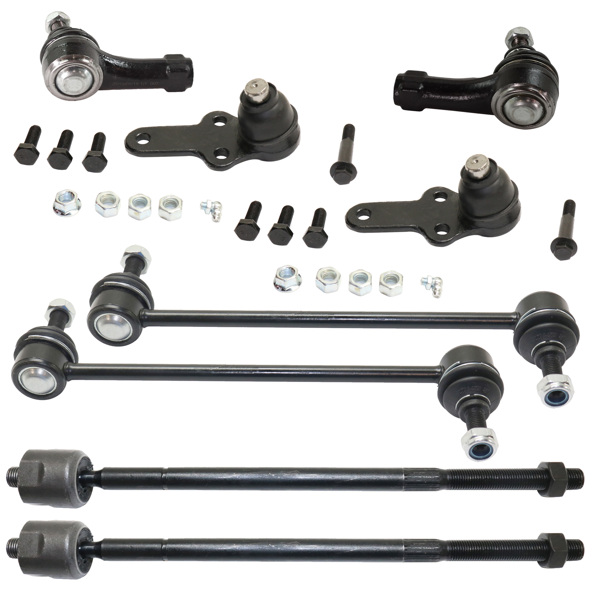 AM FOCUS 00-11 FRONT SUSPENSION KIT 8 pc Kit with Ball Joint Sway Bar Link and Tie Rod End SKU KIT 072624-20 OEM 2601723-5051416-10980407-45D24