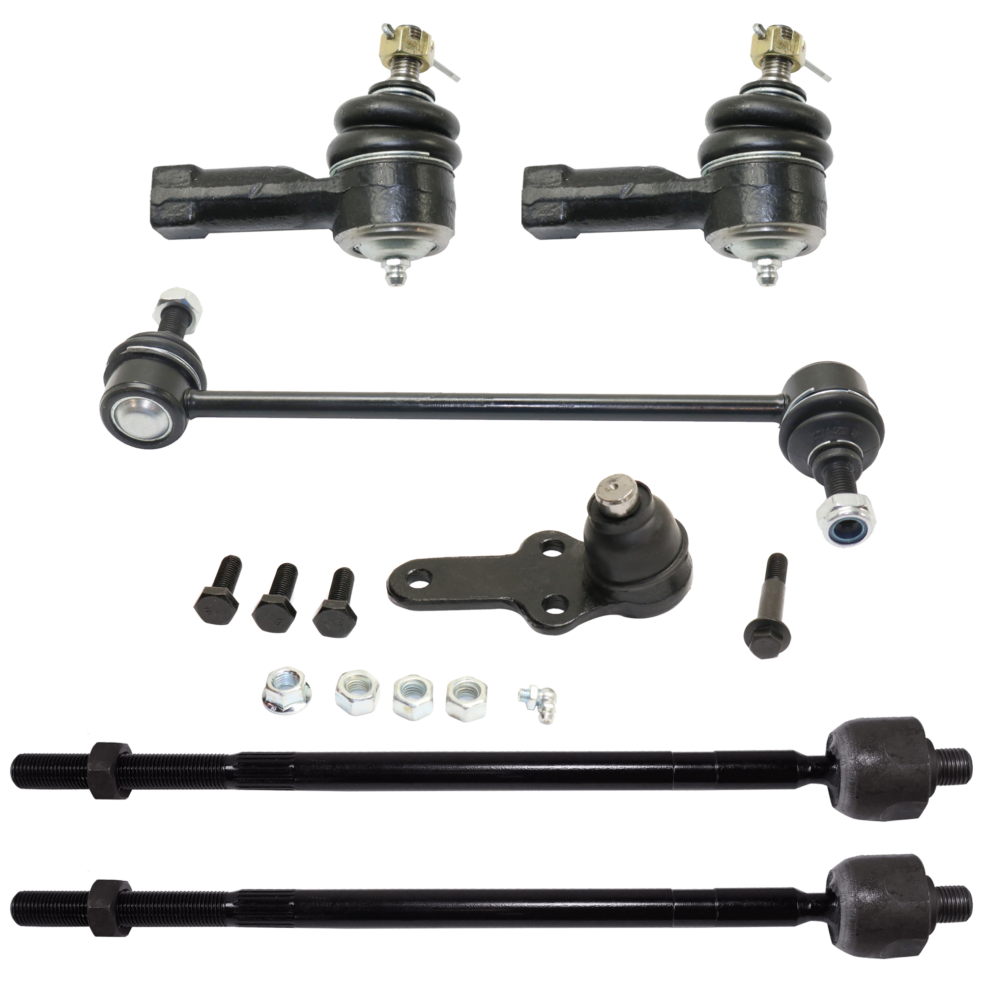 AM FOCUS 00-11 FRONT SUSPENSION KIT 6 pc Kit with Ball Joint Sway Bar Link and Tie Rod End SKU KIT 072624-21 OEM 2601723-5051416-10980407-45D24