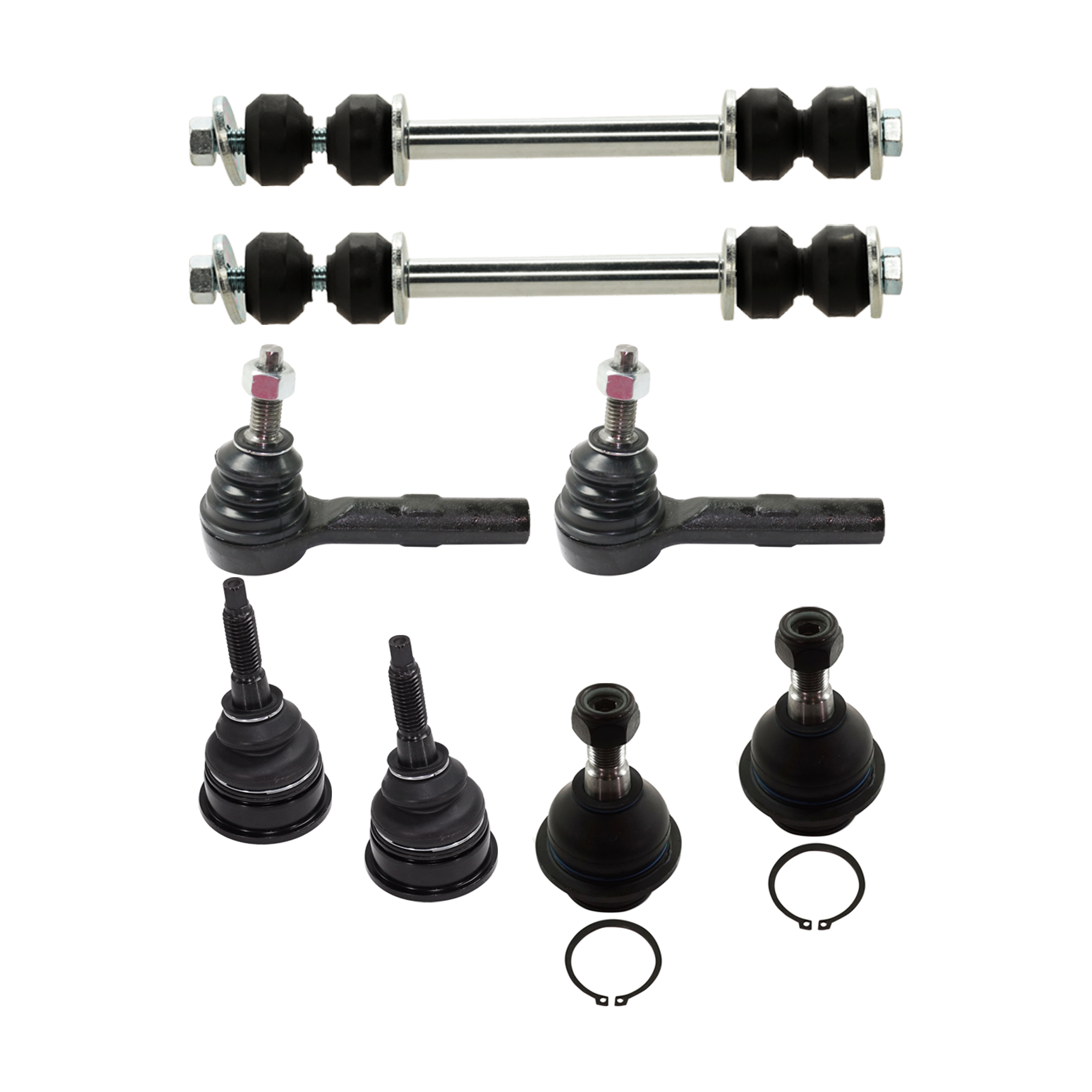 AM SILVERADO 2500 HD SIERRA 2500 HD 01-19 FRONT SUSPENSION KIT 8 pc Kit with Ball Joint Sway Bar Link and Tie Rod End SKU KIT 072624-22 OEM 45D0149 FA2339-5001142-6106503