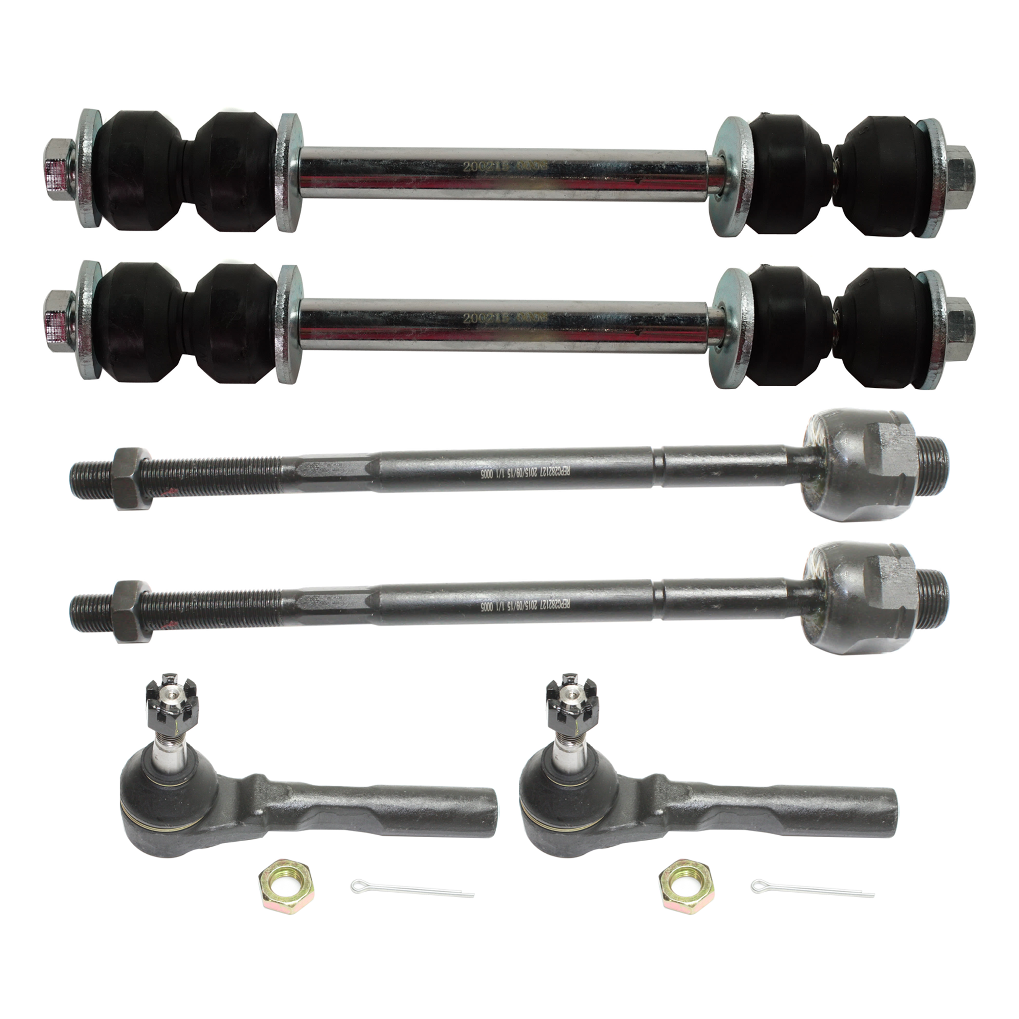 AM SILVERADO 1500 SIERRA 1500-99-06 FRONT SUSPENSION KIT 6 pc Kit with Tie Rod End and Sway Bar Link SKU KIT 072624-28 OEM 1880631-2651222-5451012-545106