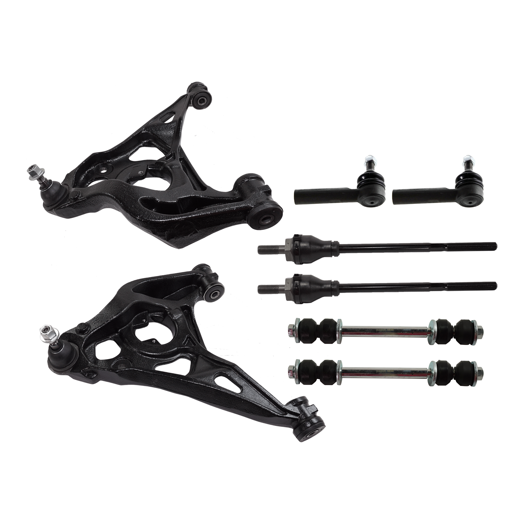 AM EXPRESS 3500 SAVANA 3500-03-07 FRONT SUSPENSION KIT 8 pc Kit with Control Arm Tie Rod End and Sway Bar Link SKU KIT 072624-42 OEM 20869232-20869233-1880631-2