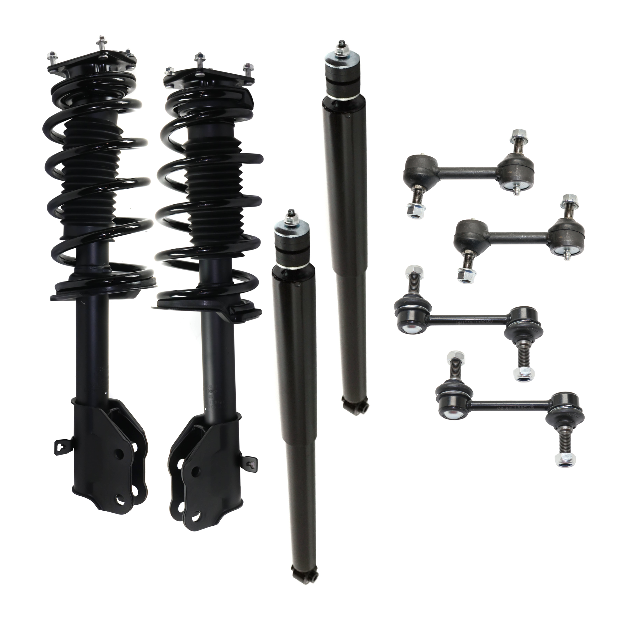 AM EDGE MKX 07-10 FRONT SUSPENSION KIT 8 pc kit with Shock Absorber and Strut Assembly and Sway Bar Link SKU KIT 072624-43 OEM 11-983-119-951-728-800-000-000-000