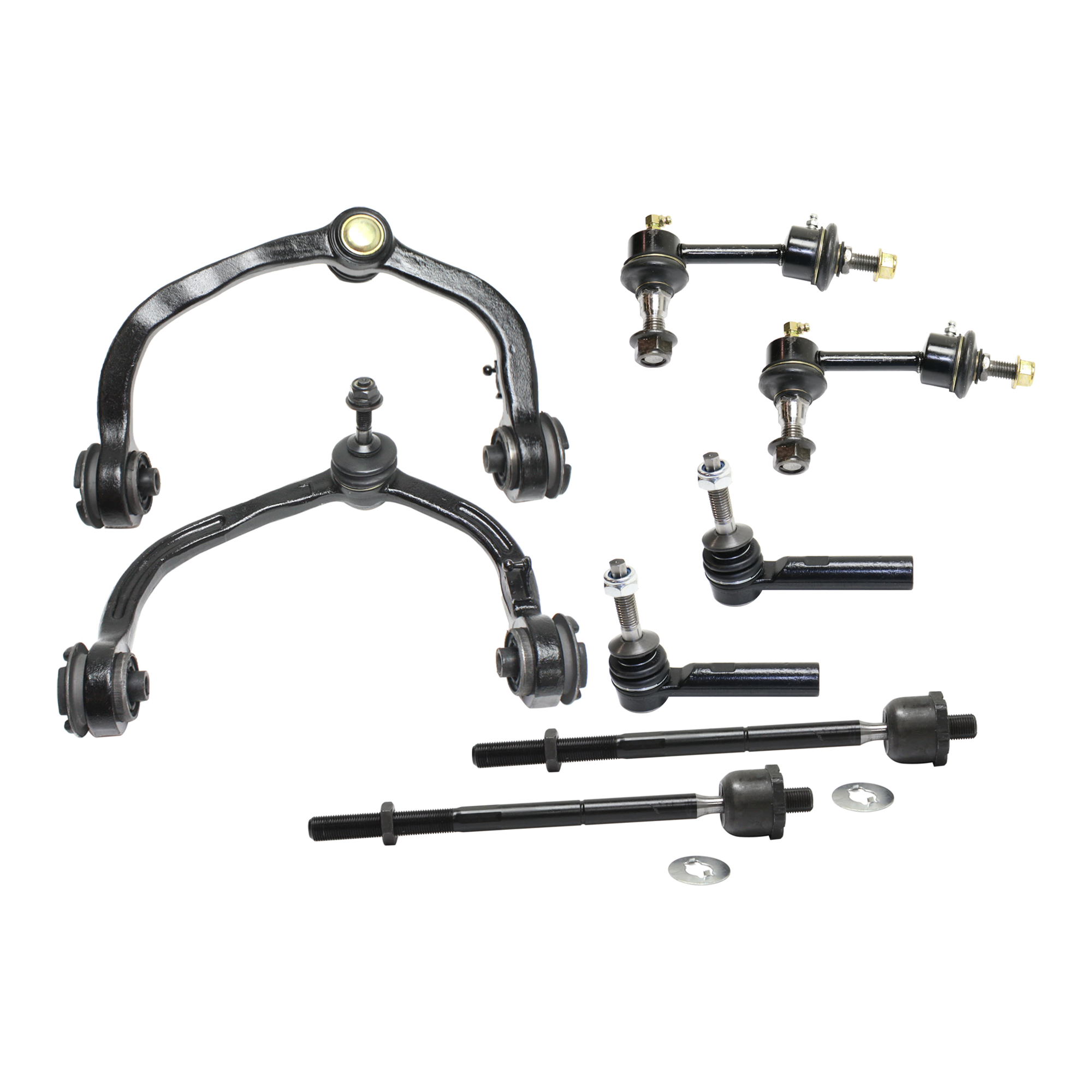 AM EXPEDITION NAVIGATOR 03-04 FRONT SUSPENSION KIT 8 pc kit with Control Arm Sway Bar Link and Tie Rod End SKU KIT 072624-44 OEM 2L1Z3085CA 6L1Z3085BA 2L1Z3084