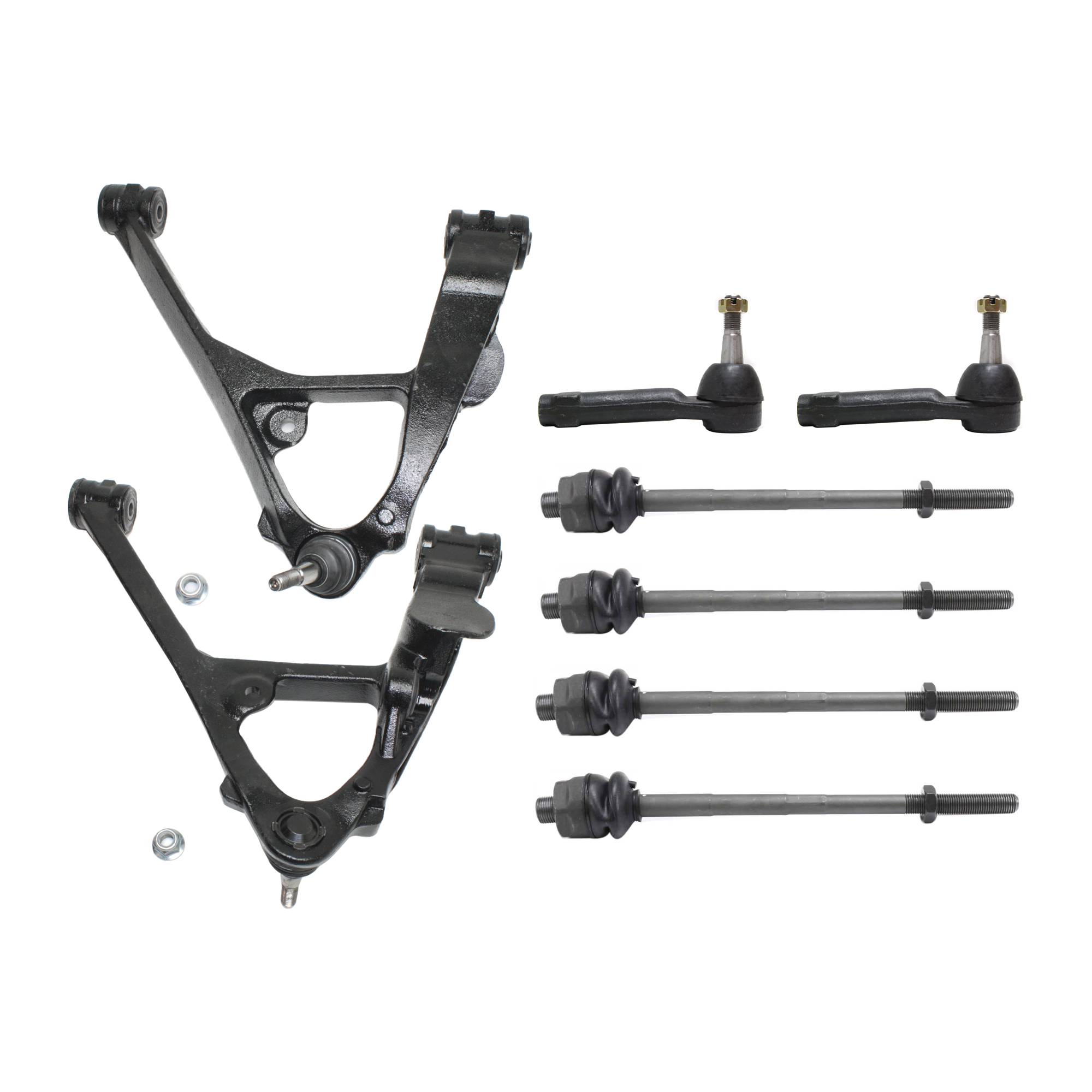 AM SILVERADO 1500 SIERRA 1500-99-06 FRONT SUSPENSION KIT 10 pc Kit with Control Arm Tie Rod End and Sway Bar Link SKU KIT 072624-45 OEM 12475479-12475480-2693122-4011