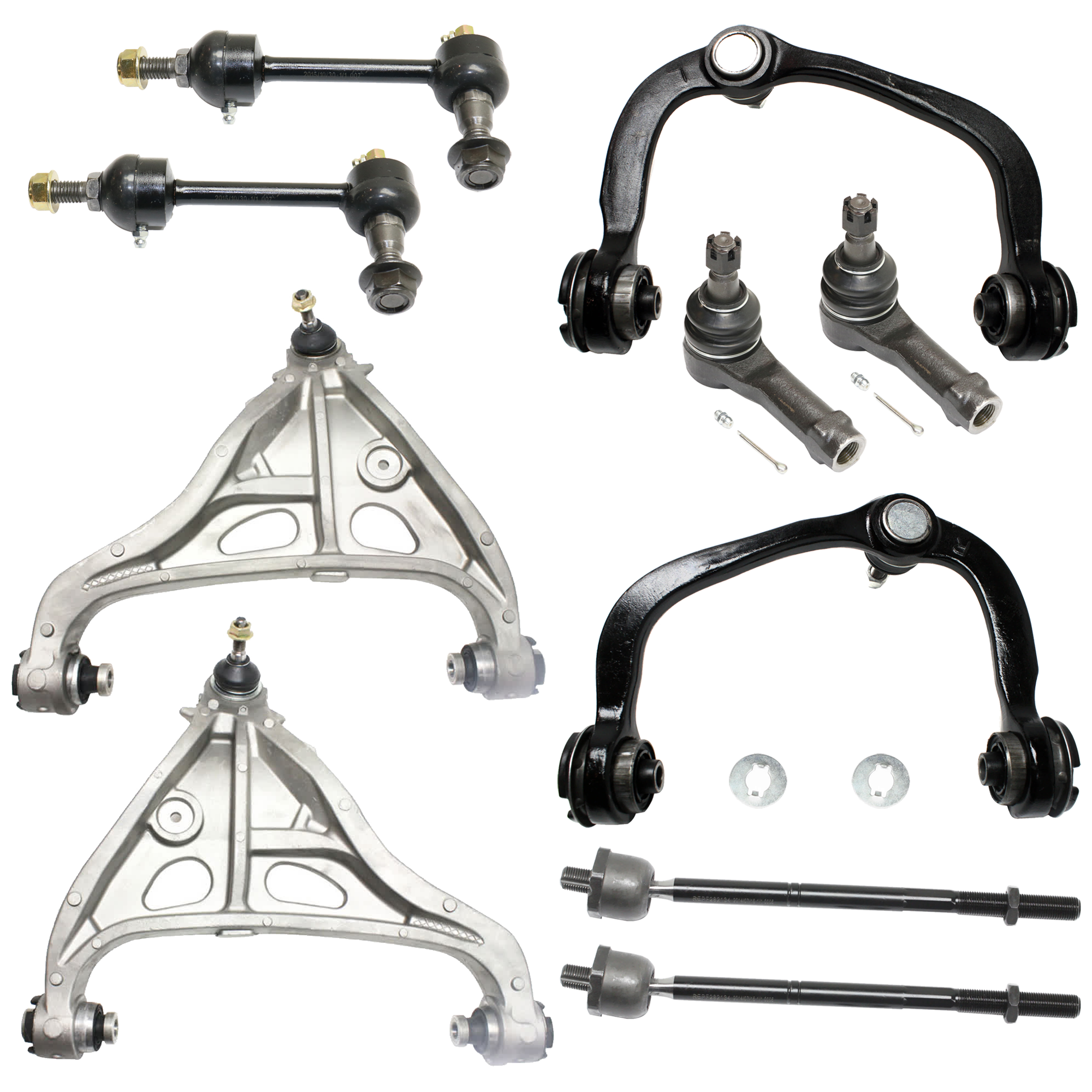 AM F 150-04-05 FRONT SUSPENSION KIT 10 pc kit with Control Arm Sway Bar Link and Tie Rod End SKU KIT 072624-50 OEM 7L3Z3079C 7L3Z3079D 7L3Z3078C