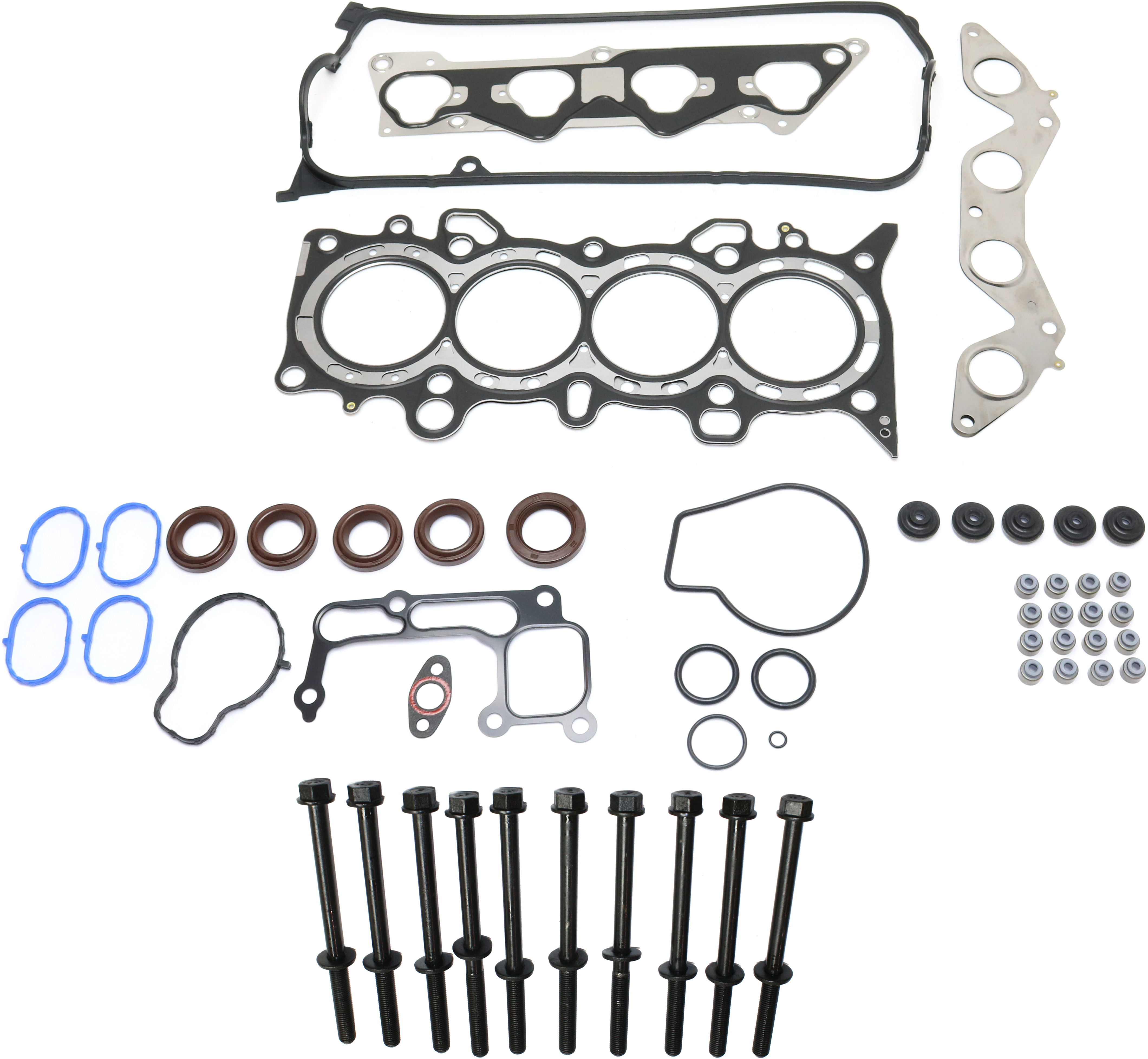 AM CIVIC 01-05 HEAD GASKET SET SOHC 16 Valves 11 pc Kit with Cylinder Head Bolt and Cylinder Head Gasket SKU KIT 072716-01