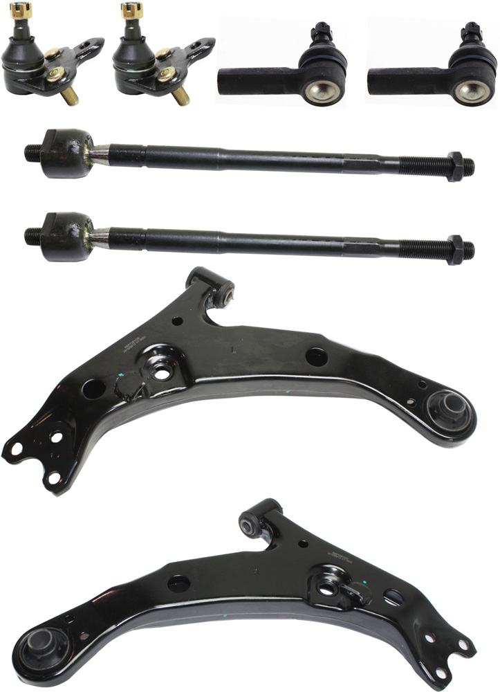 AM COROLLA 96-02 FRONT CONTROL ARM KIT RH AND LH Lower w ball joint s 8 pc Kit with Ball Joint and Tie Rod End SKU KIT 072717-27 OEM 104289-1014808-1015320-1015777