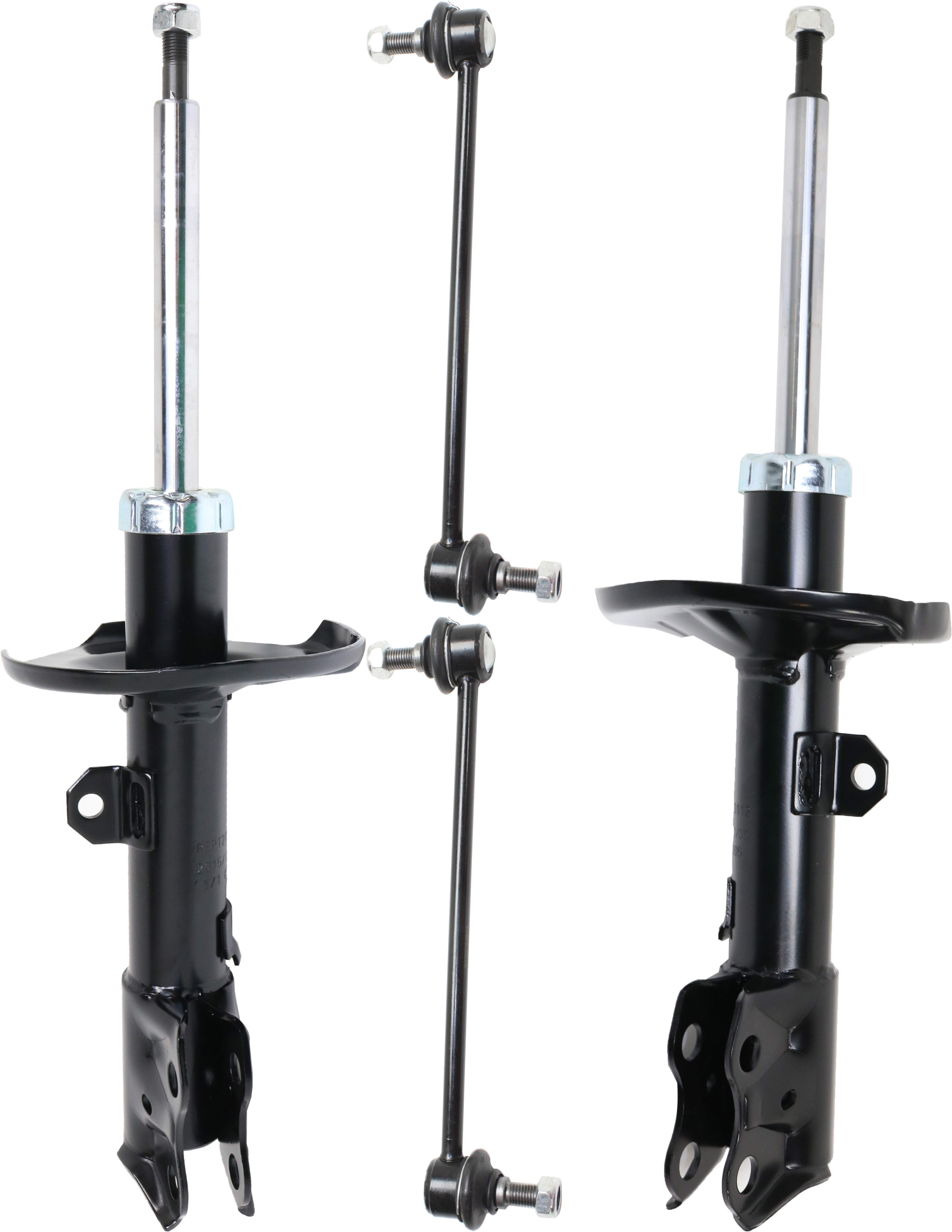 AM COROLLA MATRIX 09-13 FRONT SUSPENSION KIT RH AND LH 4 pc kit with Struts and Sway Bar Links SKU KIT 072717-39 OEM 4851009A71-4851009T70-4852009L