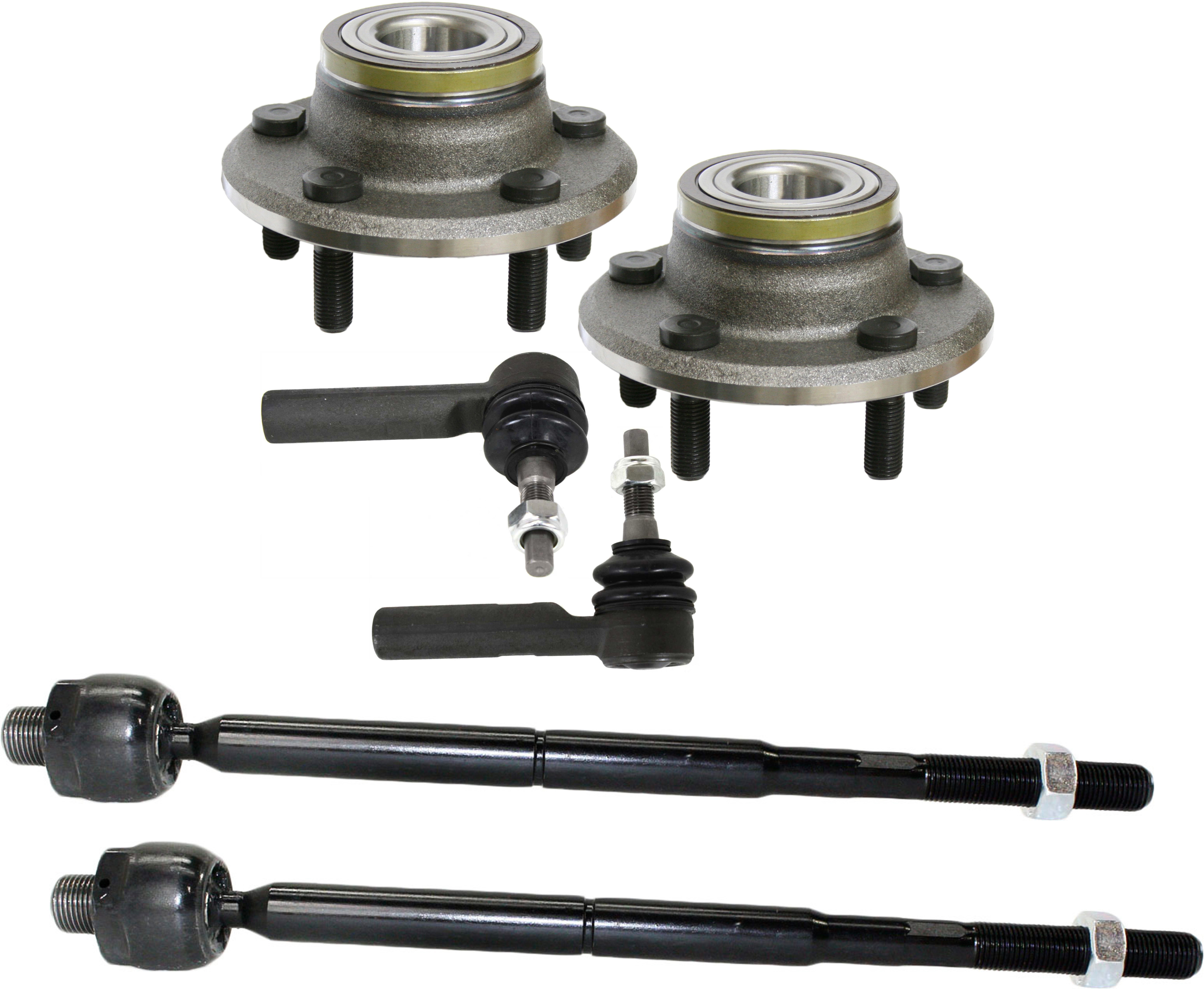 AM CHALLENGER 08-10 CHARGER 06-10 CHRYSLER 300-05-10 FRONT HUB ASSEMBLY RH AND LH 6 pc Kit with Tie Rod Ends SKU KIT 072717-52 OEM 4779199AA 1016754-2693215-4011