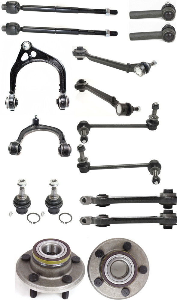 AM CHRYSLER 300-05-10 FRONT CONTROL ARM KIT RH AND LH Upper and Lower Forward and Rearward Upper w ball joint s Lower Frontward w ball joint s Lower Rearward w o ball joint s 16 pc Kit SKU KIT 072717-57 OEM 41232-104382-2643091-264310