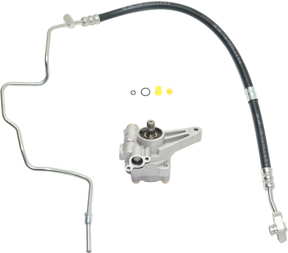 AM PILOT 05-08 POWER STEERING PUMP Set of 2 w Power Steering Pressure Line Hose Assembly SKU KIT 072717-68
