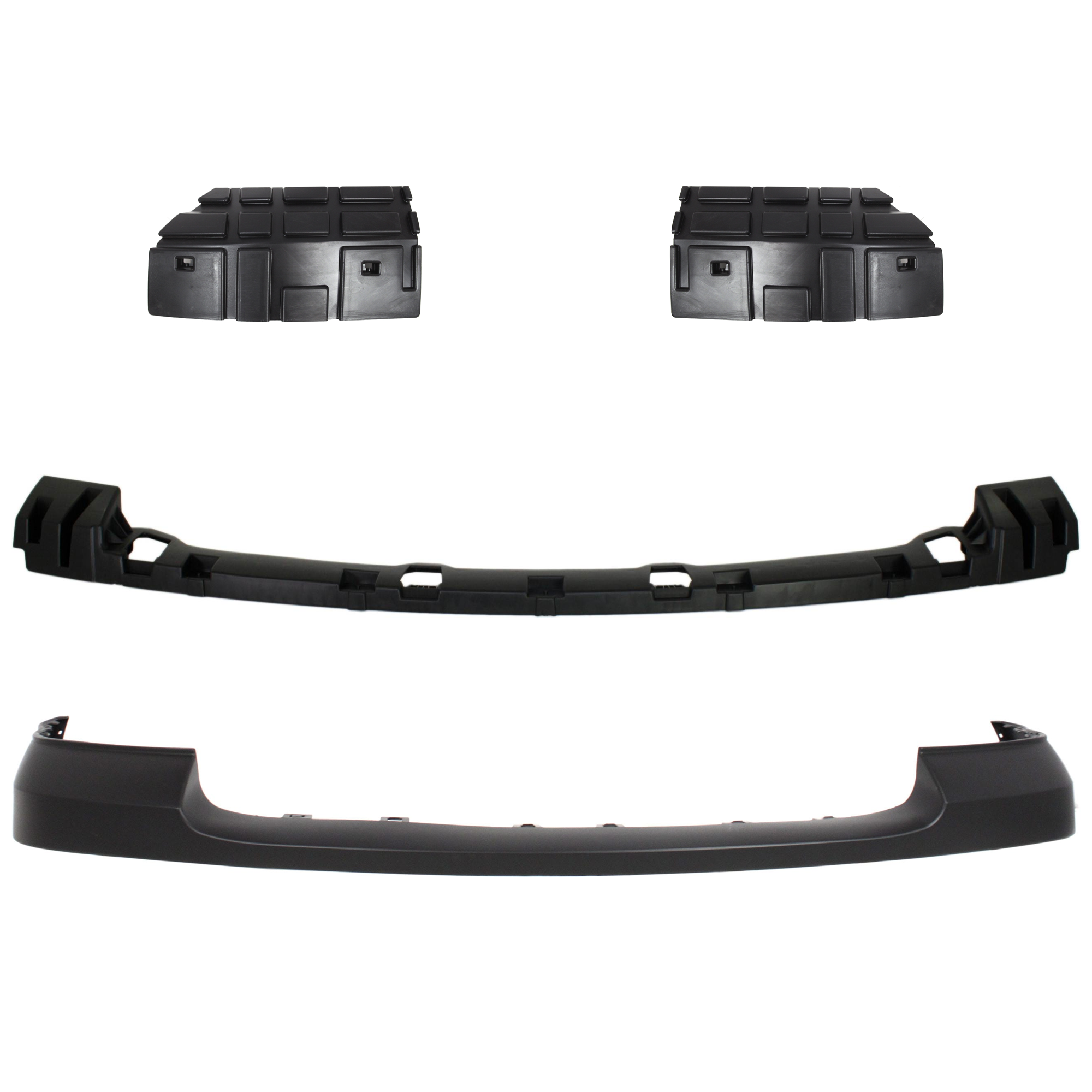 AM SIERRA 1500-07-13 FRONT BUMPER COVER 4 pc kit w Bumper Bracket and Bumper Retainer Primed Pad New Body Style SKU KIT 072724-07 Partslink GM1014102 GM1065108 GM1042108 GM1043108 OEM 25783584-15246822-20880922-208