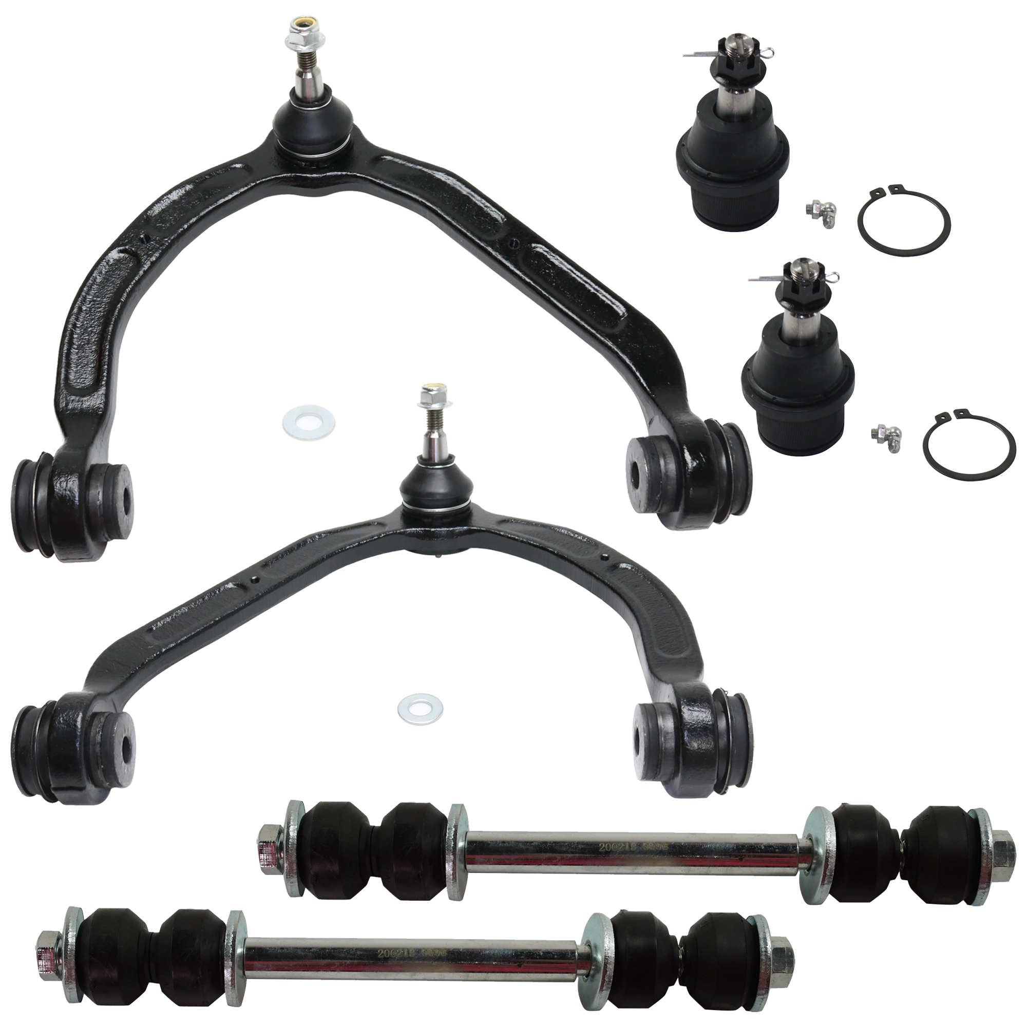 AM EXPRESS VAN SAVANA VAN 03-22 FRONT SUSPENSION KIT 6 pc Kit with Ball Joint Control Arm and Sway Bar Link SKU KIT 072724-13 OEM 19210782-15049879-25793550-150