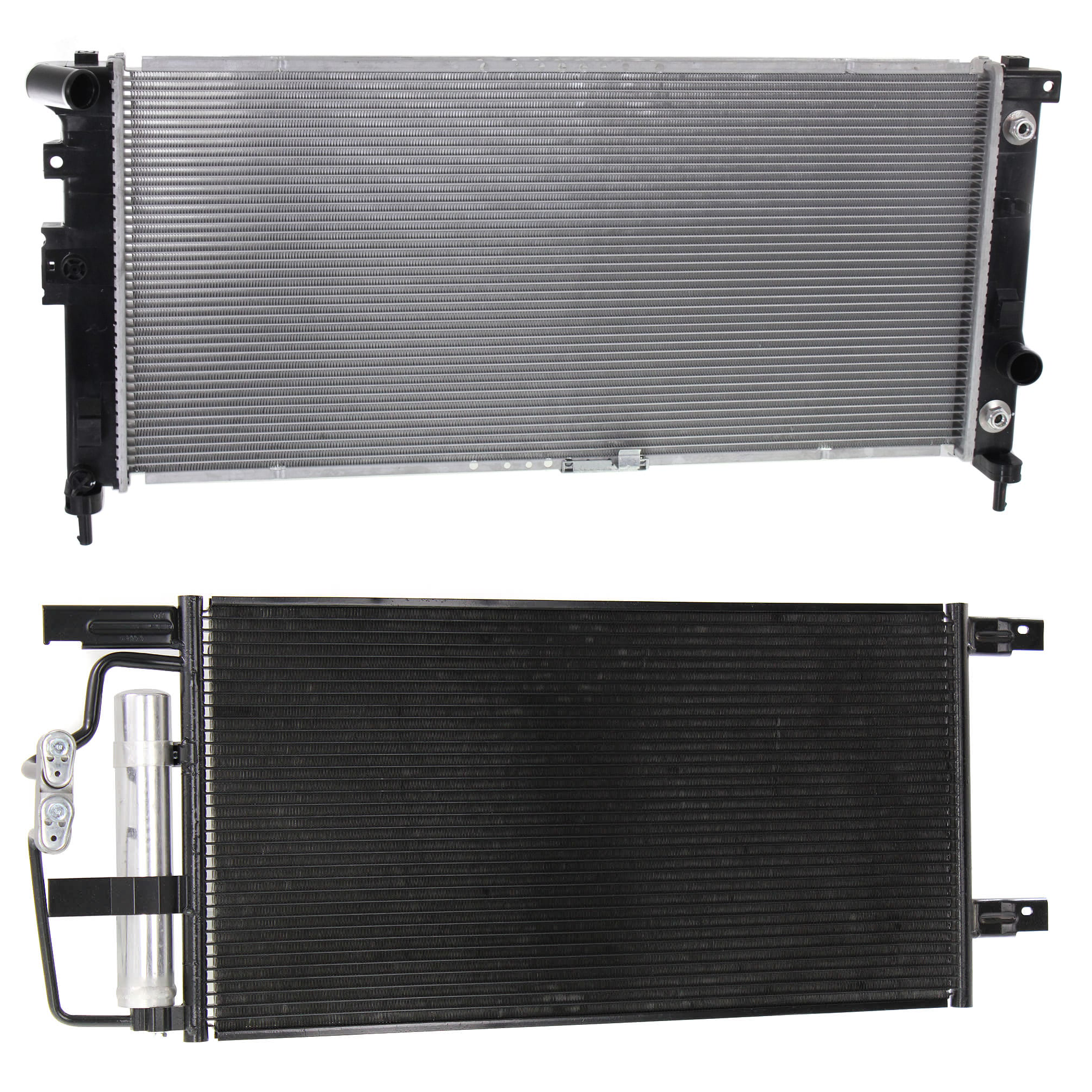 AM MONTANA UPLANDER 06-09 A C CONDENSER RADIATOR KIT 2 pc kit 3.9L Eng. 6 Cyl. SKU KIT 072724-183 Partslink GM3030261 GM3010504 OEM 10357778-15892121