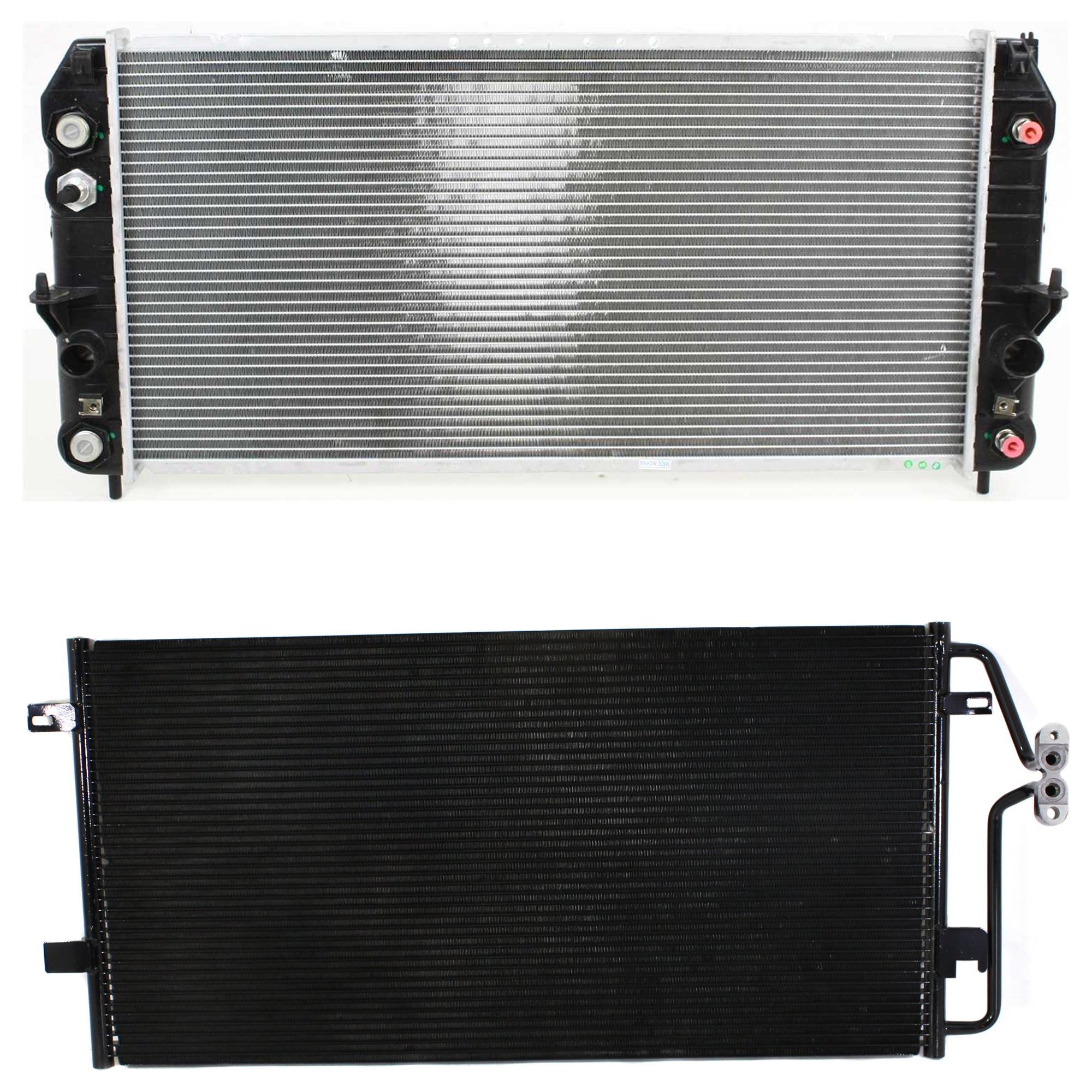 AM DEVILLE 00-00 A C CONDENSER RADIATOR KIT 2 pc kit 4.6L Eng. 8 Cyl. SKU KIT 072724-186 Partslink GM3030124 GM3010146 OEM 8-901-923-952-487-010