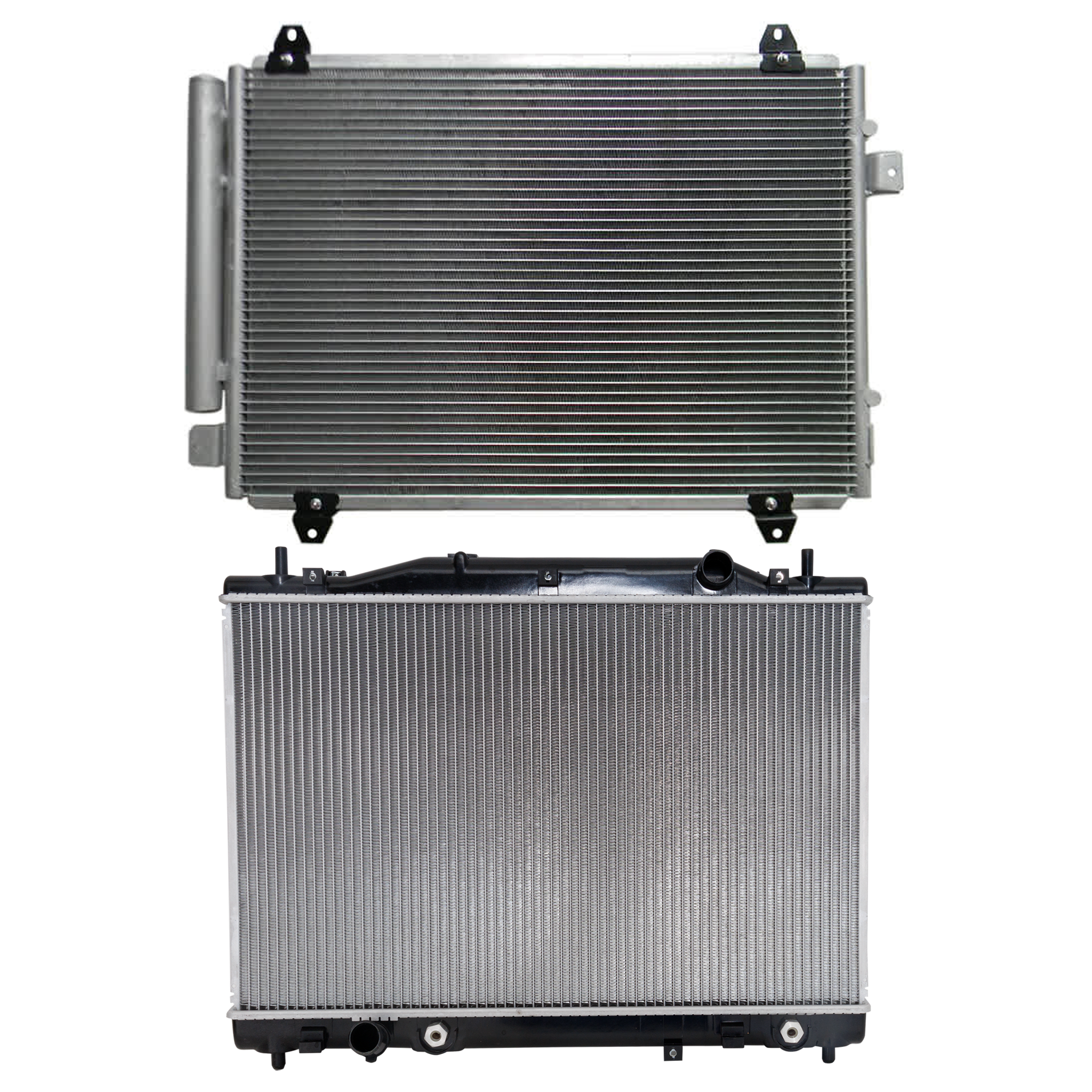 AM CTS 04-07 A C CONDENSER RADIATOR KIT 2 pc kit 2.8L Eng. 6 Cyl. SKU KIT 072724-189 Partslink GM3030242 GM3010453 OEM 19129982-19258627