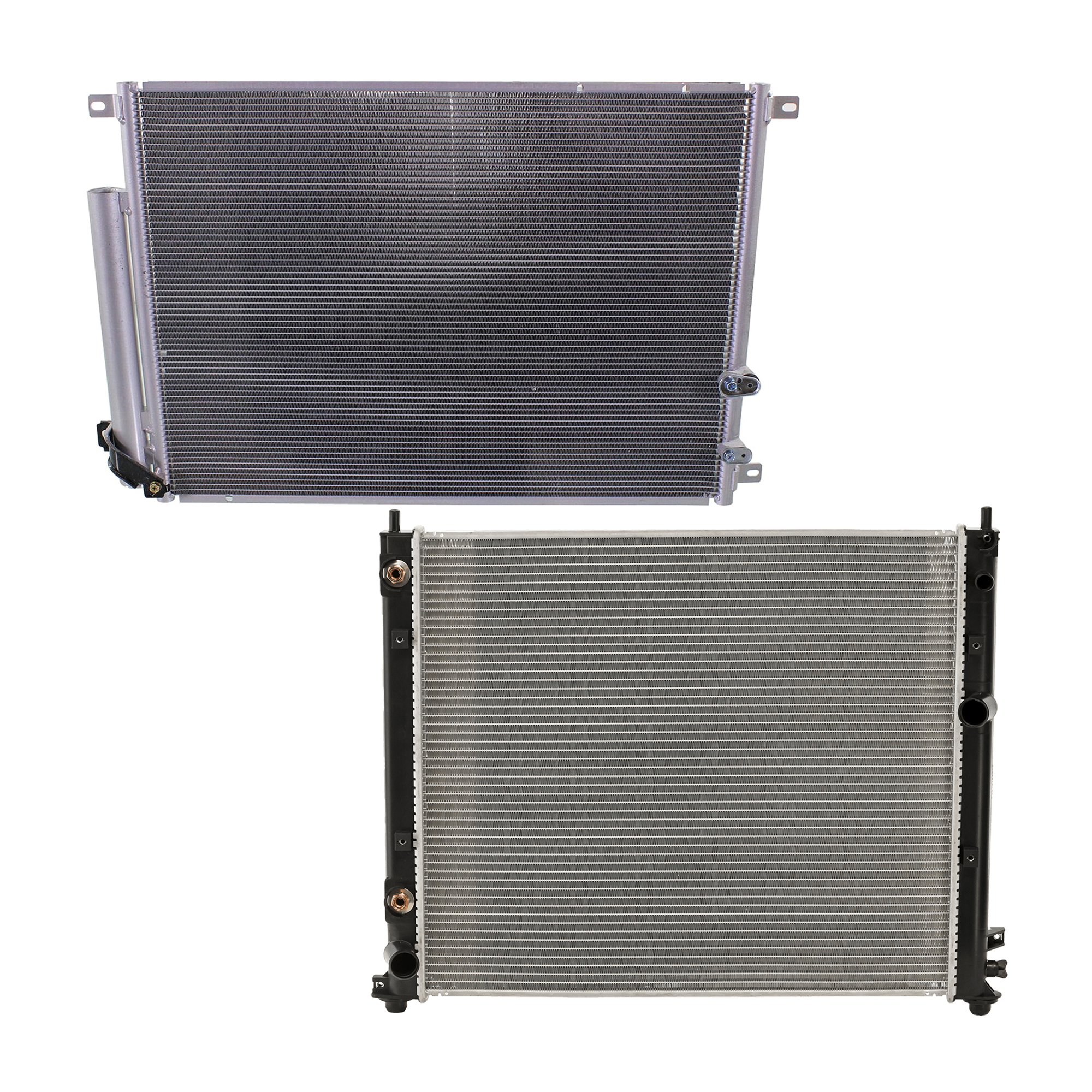 AM CTS 08-14 A C CONDENSER RADIATOR KIT 2 pc kit 3.0L 3.6L Eng. 6 Cyl. SKU KIT 072724-197 Partslink GM3030279 GM3010521 GM3010522 OEM 20929423-25957496-15932855
