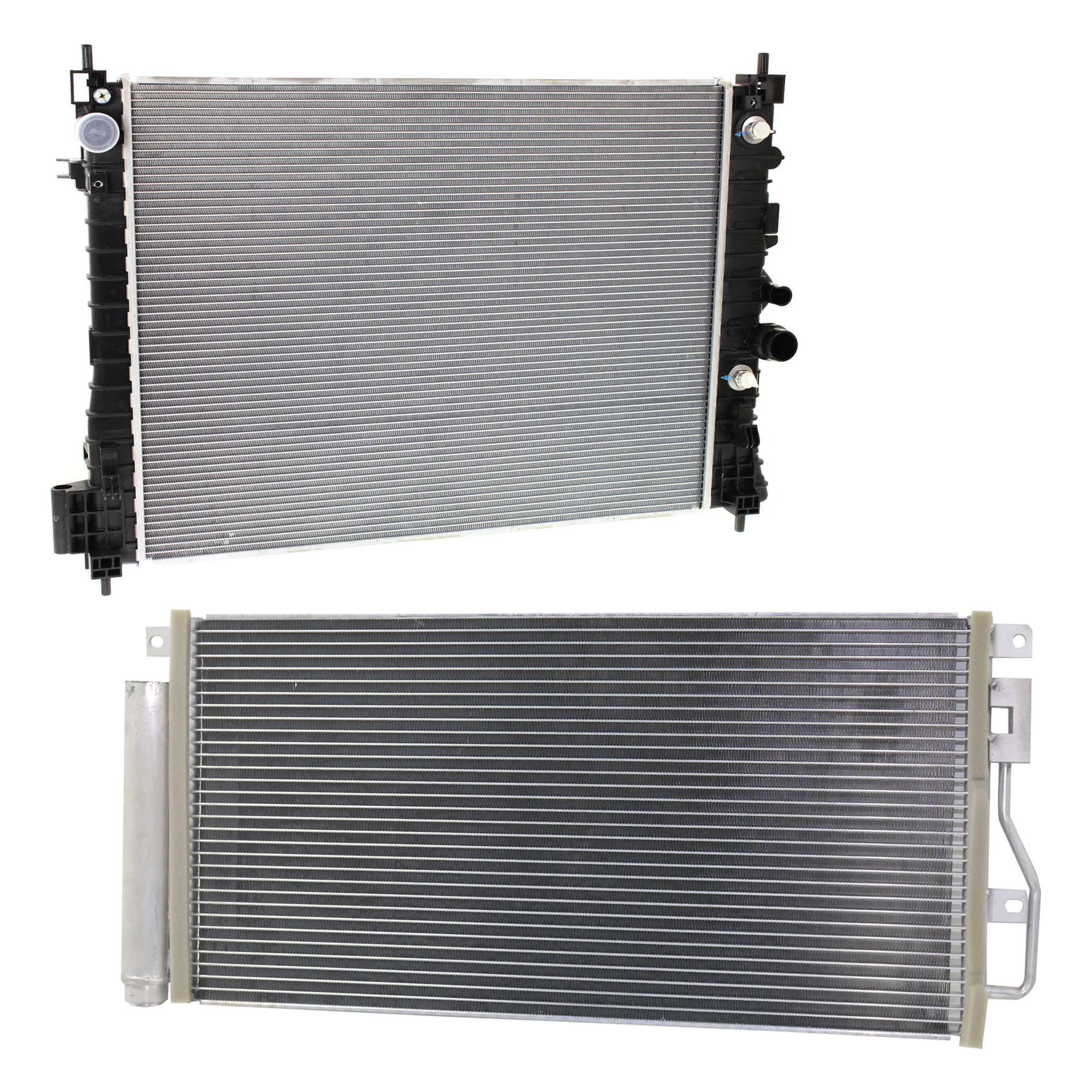 AM ENCORE 15-21 TRAX 16-21 A C CONDENSER RADIATOR KIT 2 pc kit 1.4L Eng. 4 Cyl. SKU KIT 072724-218 Partslink GM3030323 GM3010562 OEM 95410841-95298552