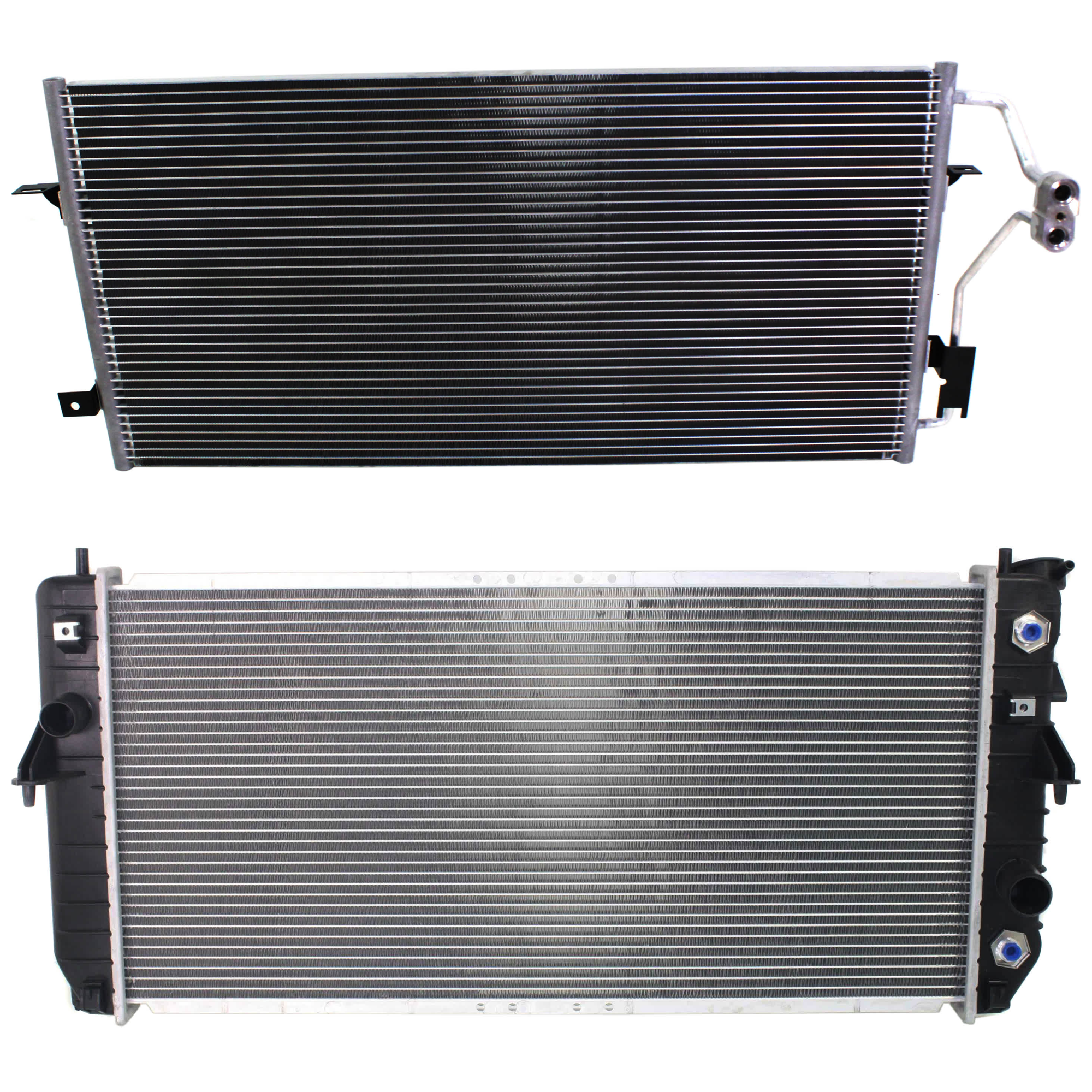 AM PARK AVENUE 97-04 A C CONDENSER RADIATOR KIT 2 pc kit 3.8L Eng. 6 Cyl. SKU KIT 072724-219 Partslink GM3030112 GM3010118 OEM 52484260-52477792
