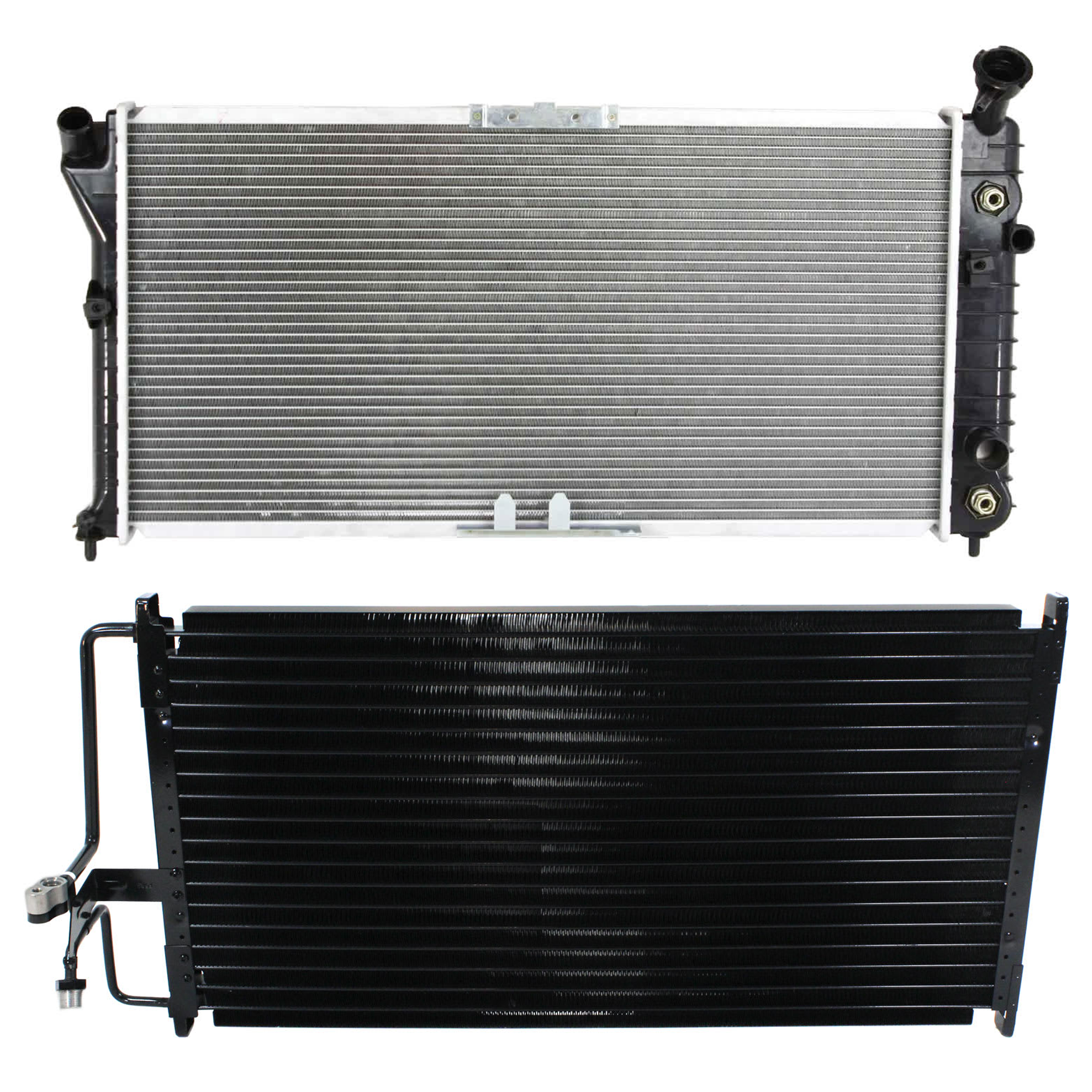 AM CENTURY 97-99 GRAND PRIX 97-03 A C CONDENSER RADIATOR KIT 2 pc kit 3.1L 3.4L 3.8L Eng. 6 Cyl. SKU KIT 072724-220 Partslink GM3030101 GM3010106 OEM 52411111-89018557