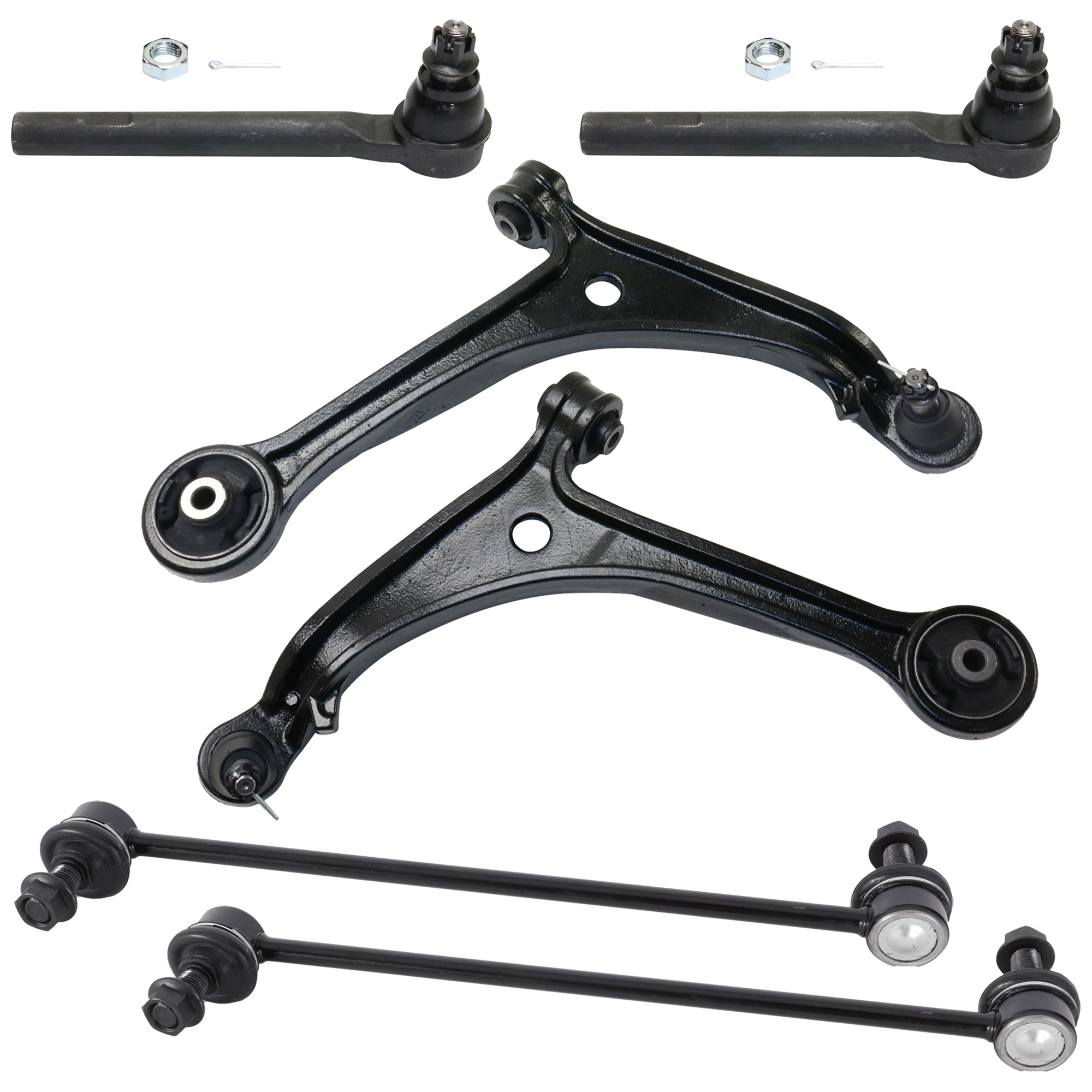 AM ODYSSEY 07-10 FRONT SUSPENSION KIT 6 pc kit with Control Arm Sway Bar Link and Tie Rod End SKU KIT 072724-51 OEM 51360SHJA03-51360SHJA01-51350S