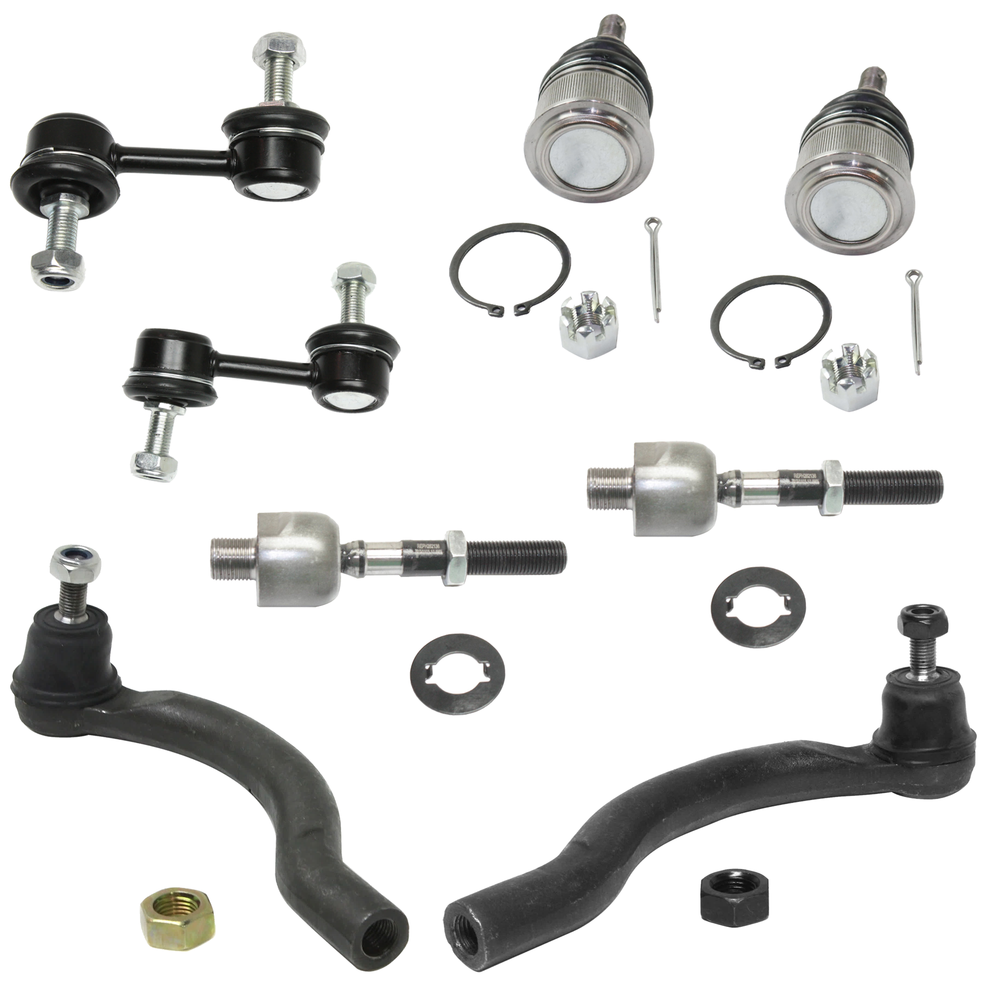 AM ACCORD 03-07 FRONT SUSPENSION KIT RH AND LH 8 pc Kit with Ball Joint Tie Rod End and Sway Bar Link SKU KIT 072724-61 OEM 1016526-2601662-2601797-505137