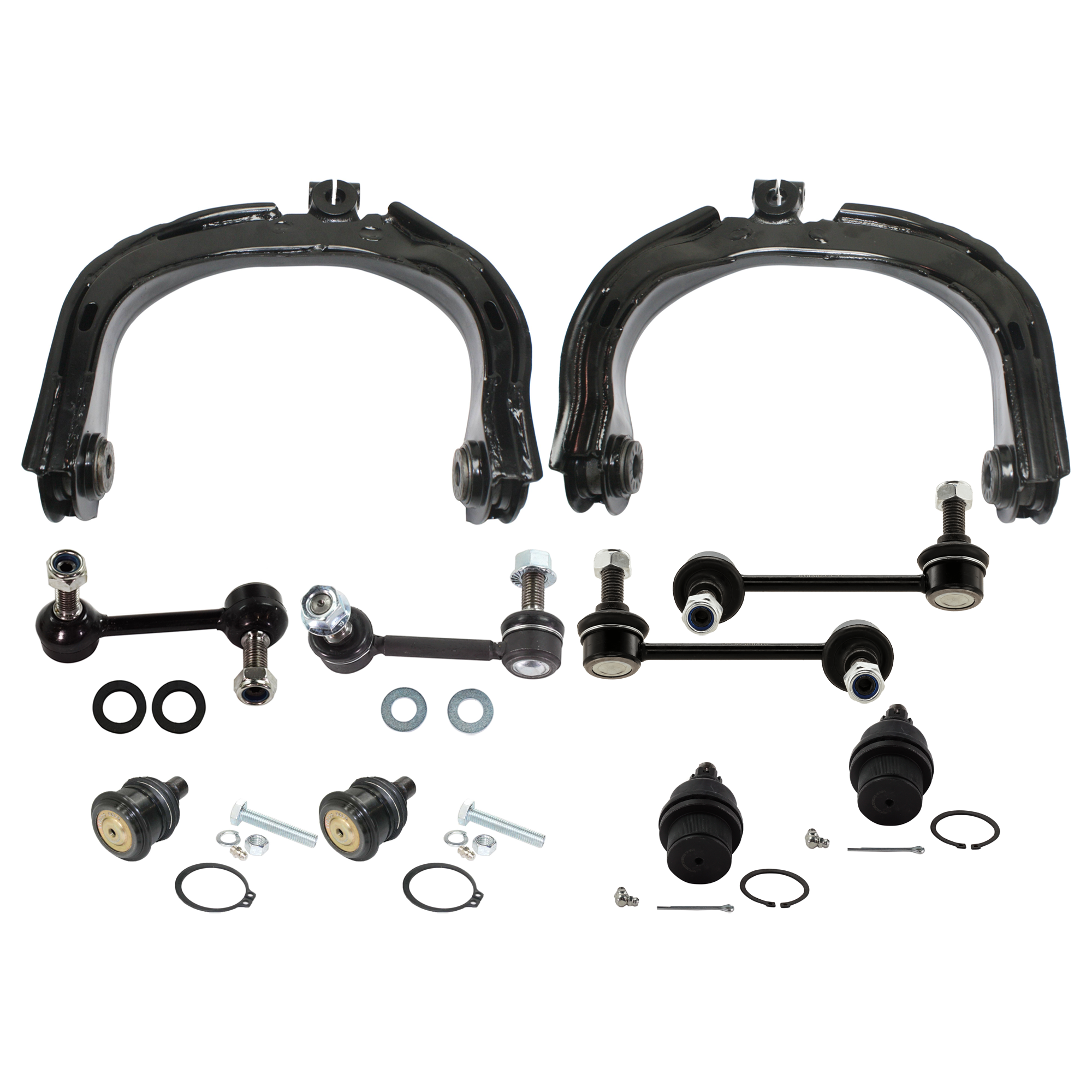 AM ASCENDER 04-08 SAAB 9-7X 05-09 FRONT AND REAR SUSPENSION KIT RH AND LH 10 pc kit with Ball Joint Control Arm and Sway Bar Link SKU KIT 072724-66 OEM 104-335-260-156-050-000-000-000-000