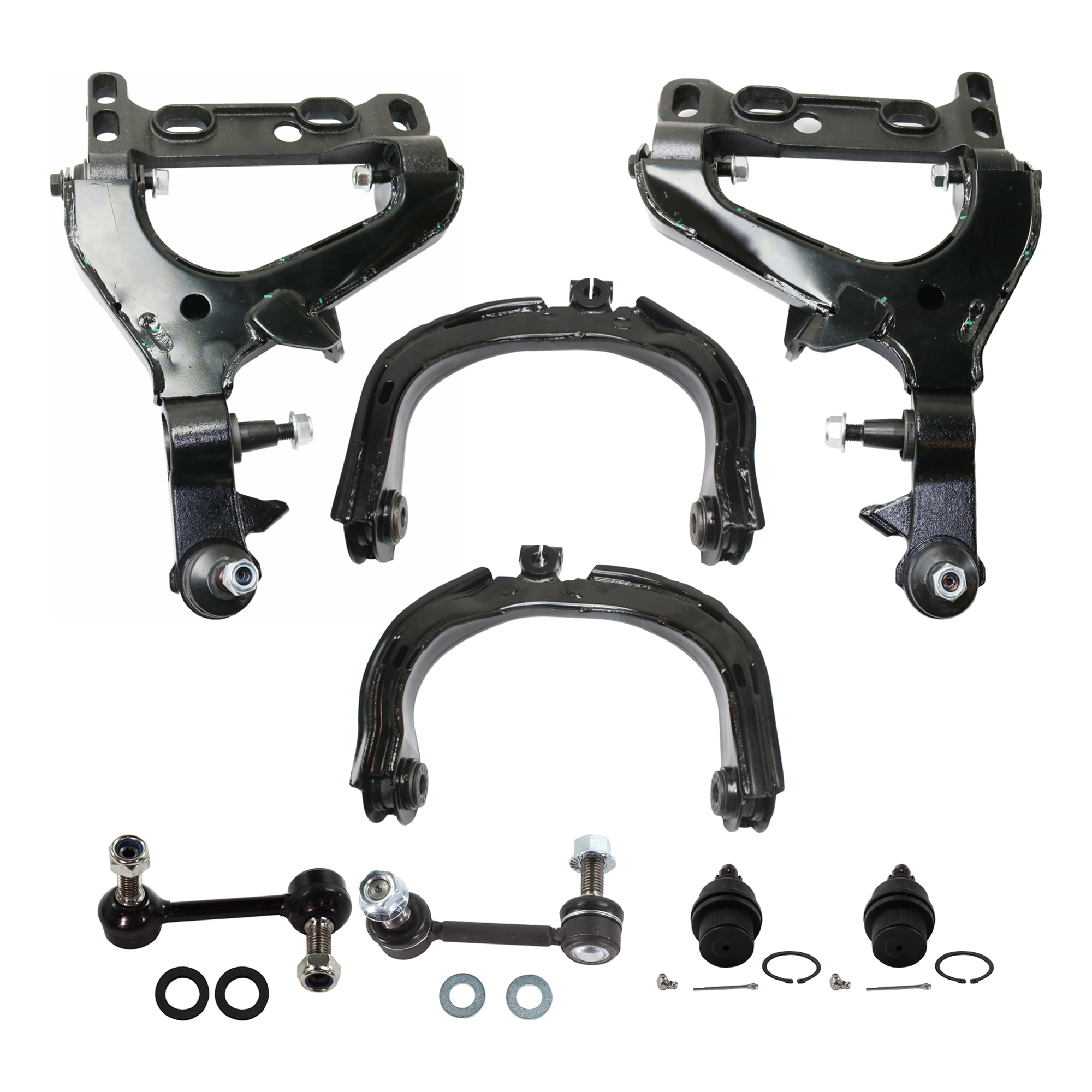 AM ASCENDER 04-08 RAINIER 04-07 FRONT SUSPENSION KIT RH AND LH 10 pc kit with Ball Joint Control Arm and Sway Bar Link SKU KIT 072724-67 OEM 104-335-260-156-050-000-000-000-000