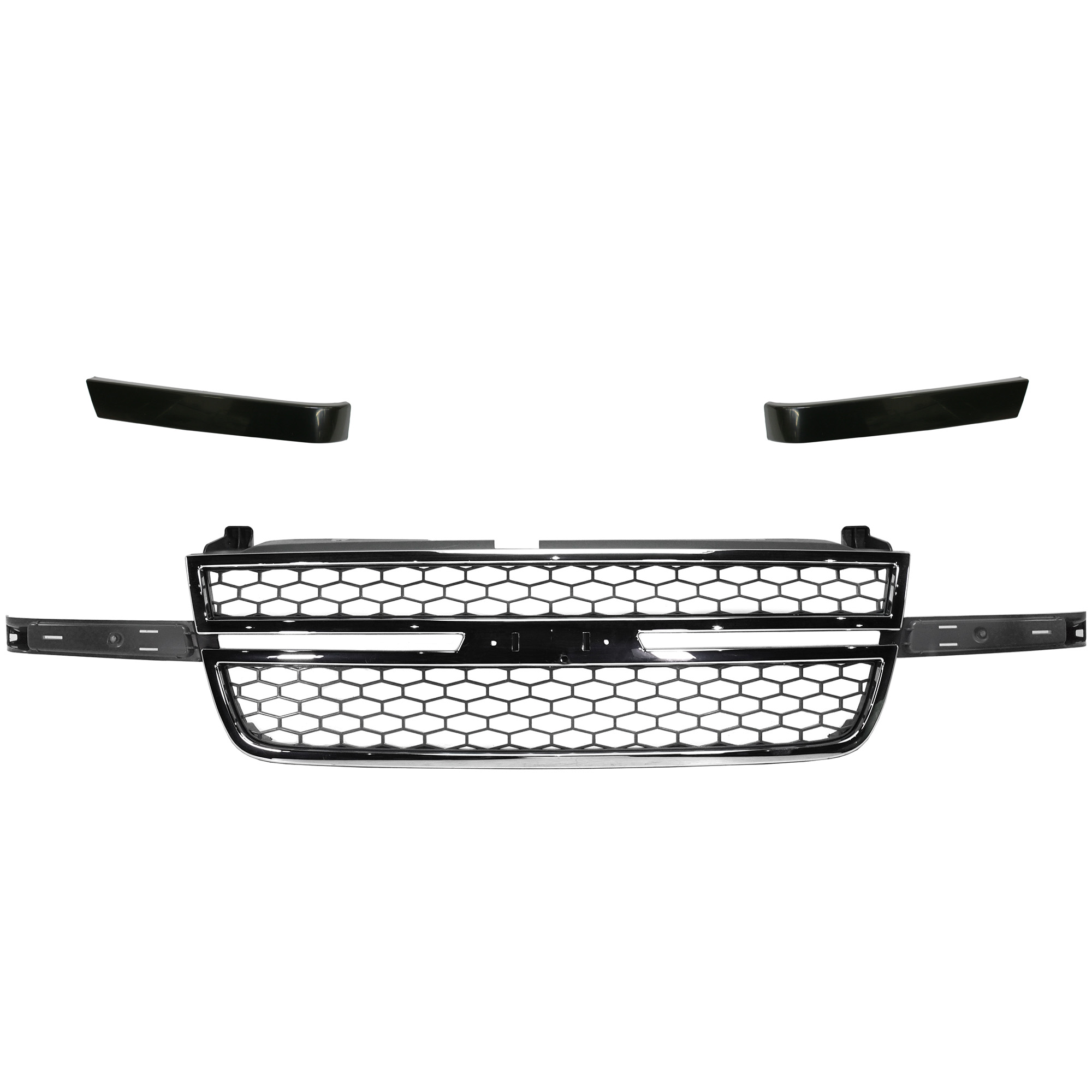 AM SILVERADO 2500HD 3500-03-06 GRILLE 3 pc Kit Includes 2007 Classic w Dale Earnhardt Package with Grille Trims SKU KIT 072922-01 Partslink GM1200546 GM1212104 GM1213104 OEM 12335956-12335957-12335958